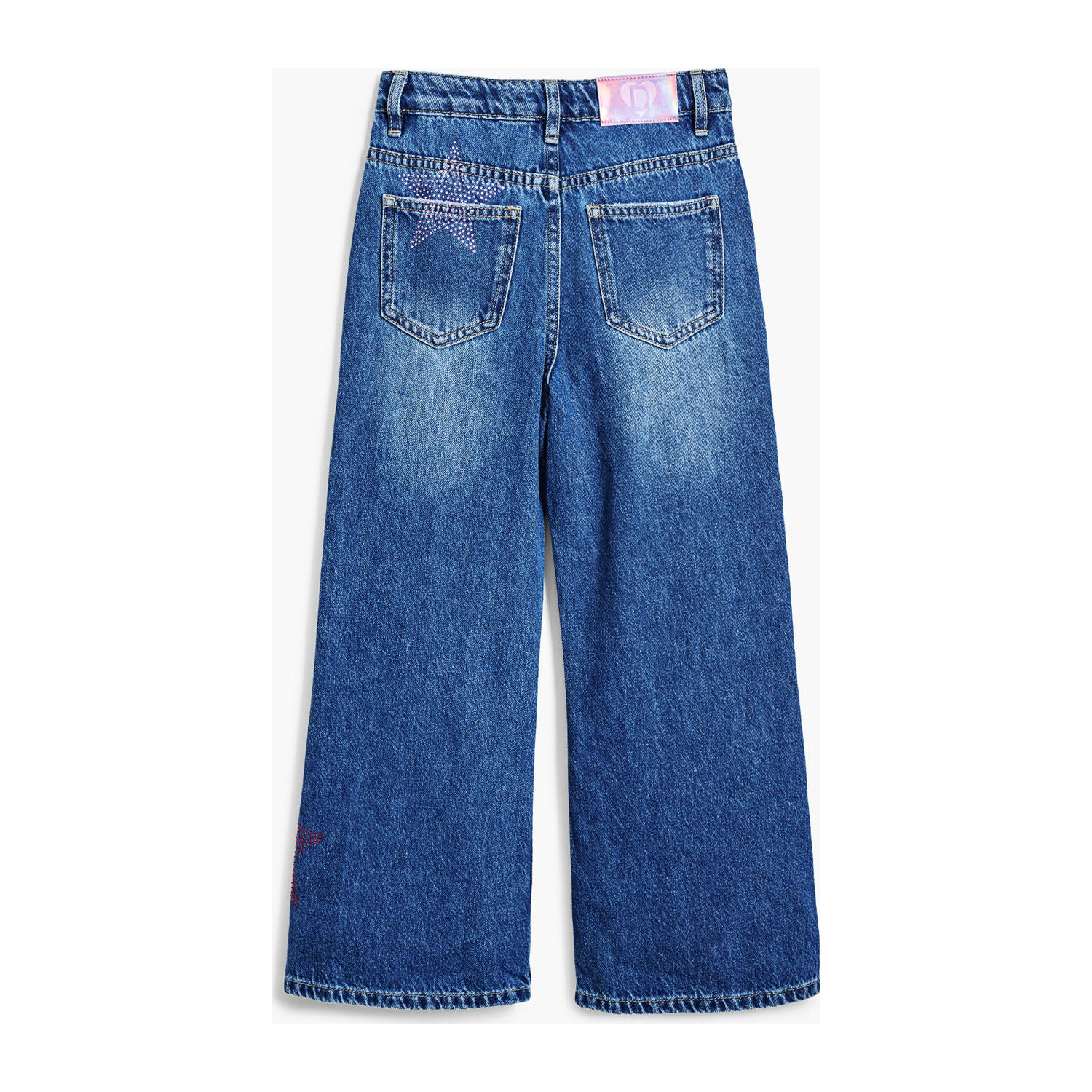 Desigual wide leg jeans medium blue denim