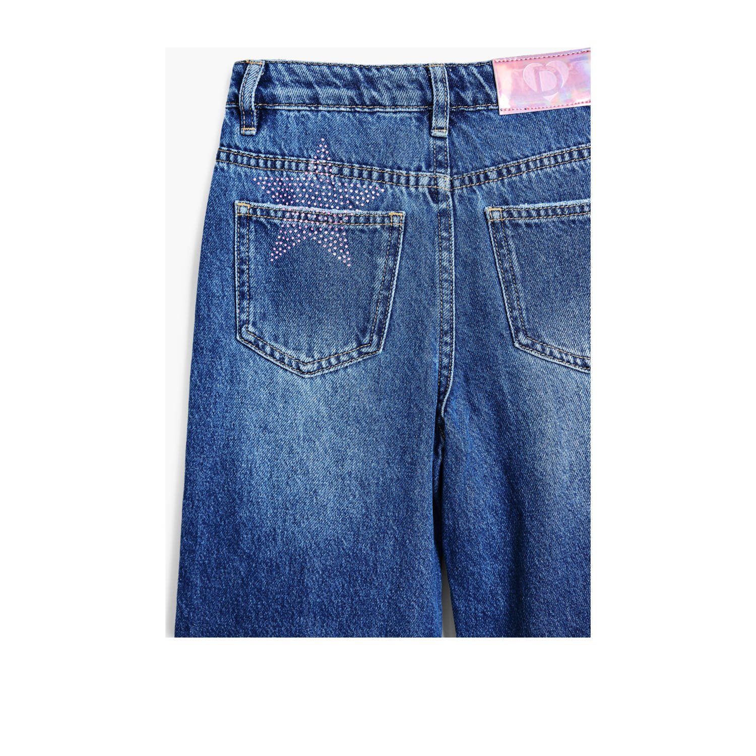 Desigual wide leg jeans medium blue denim