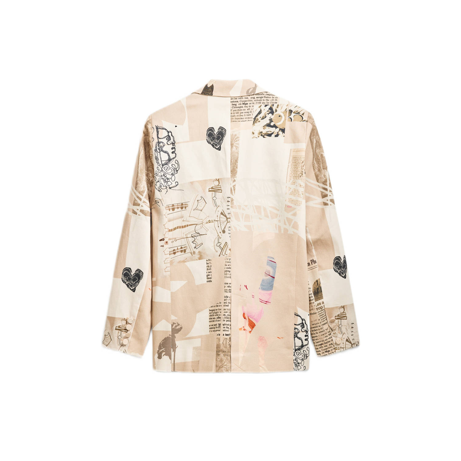 Desigual regular blazer beige