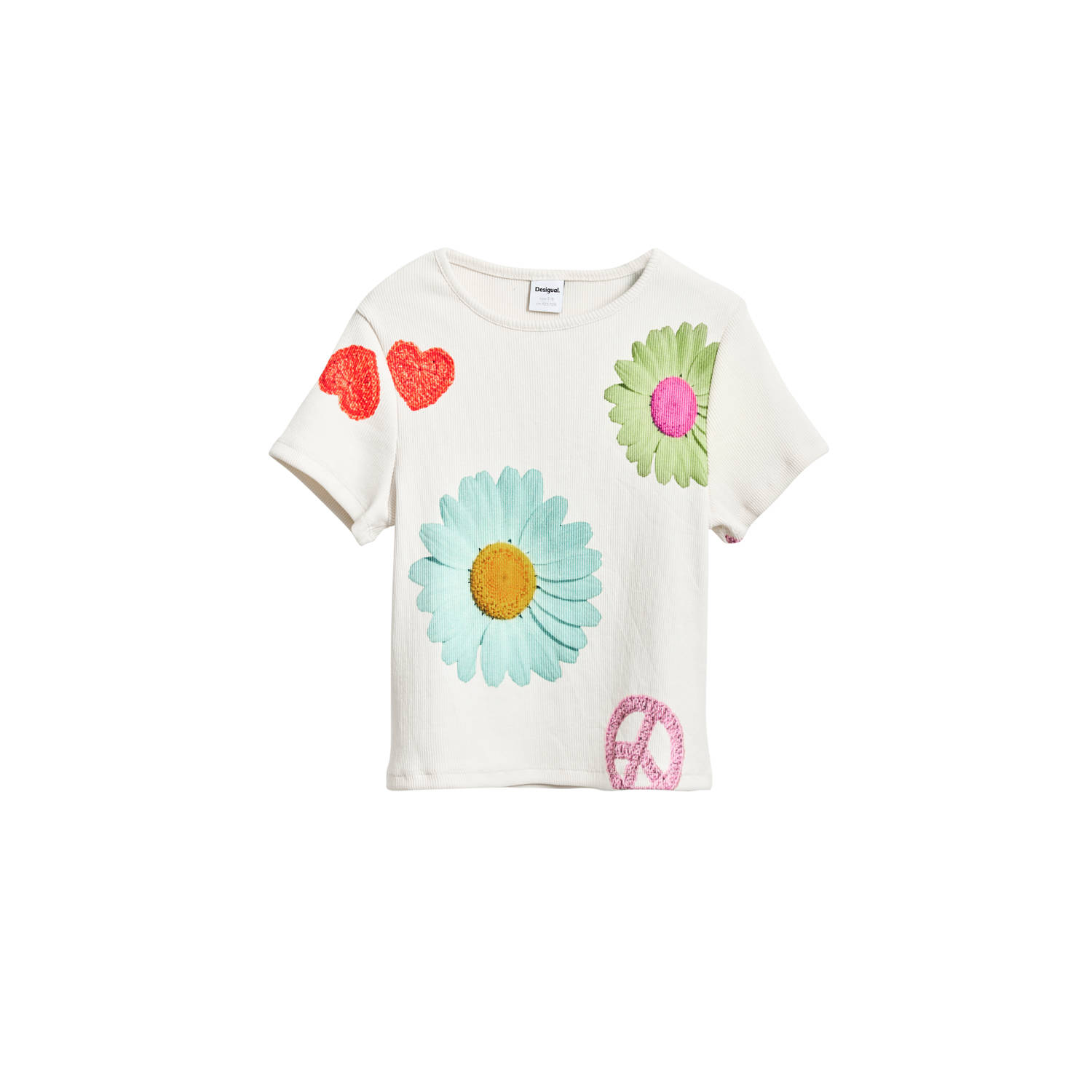 Desigual T-shirt Korte Mouw T-shirt fille Peace