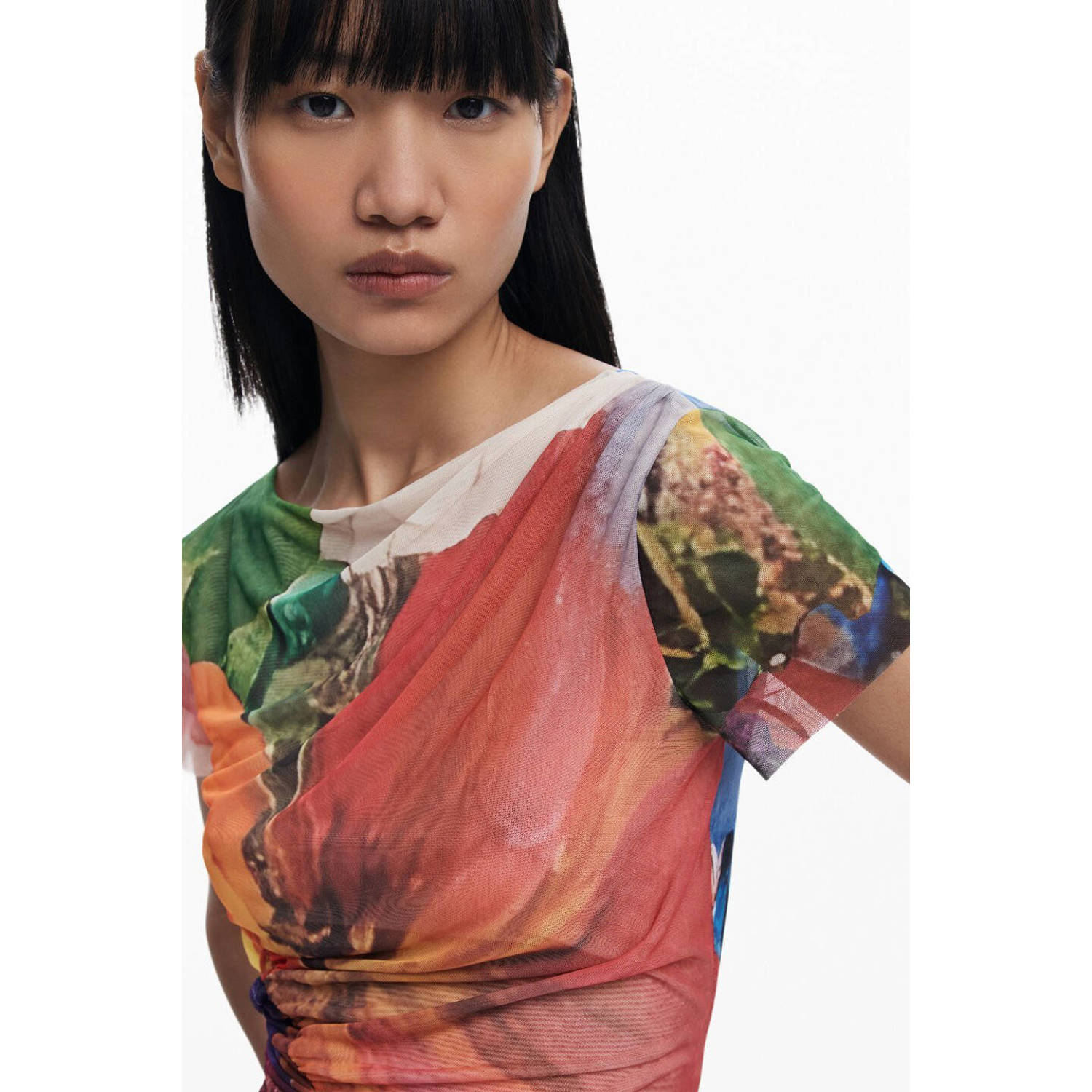 Desigual mesh top multi