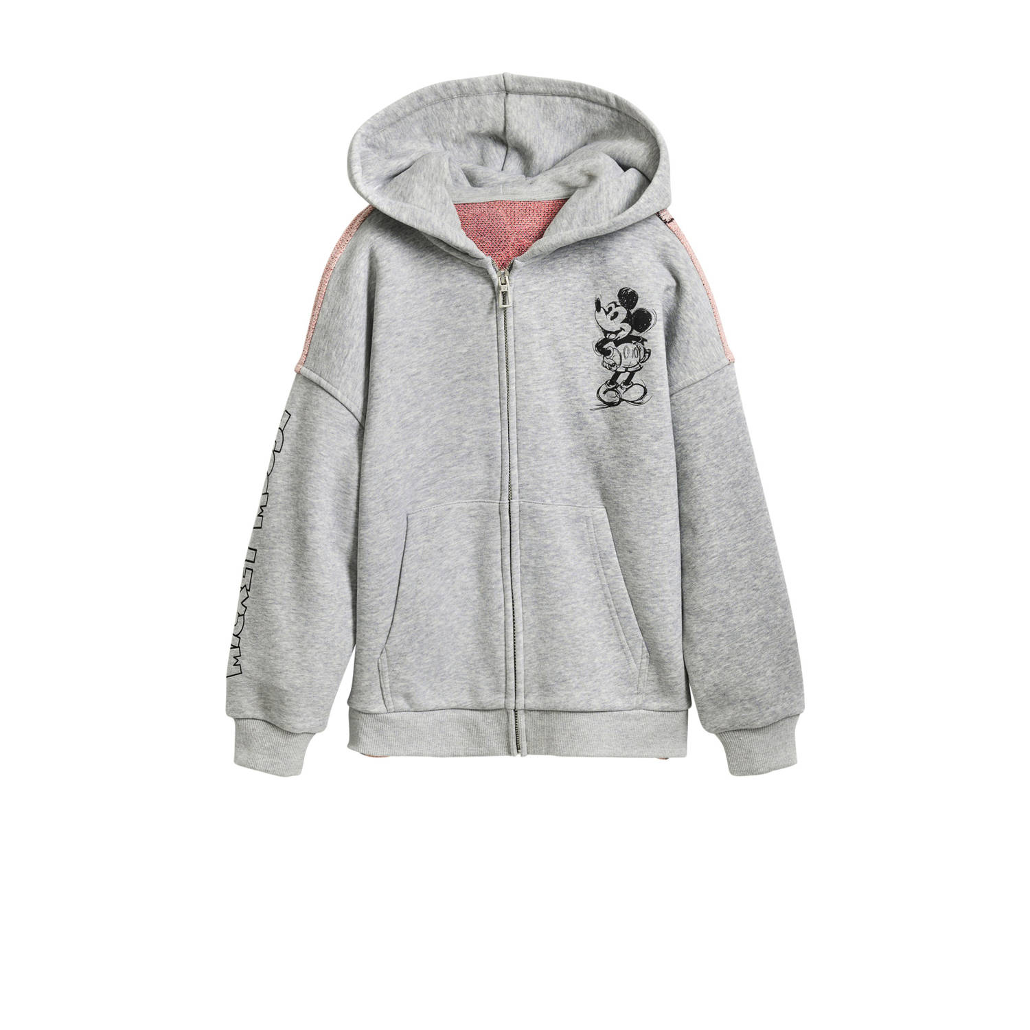 Desigual Minnie Mouse sweatvest grijs melange