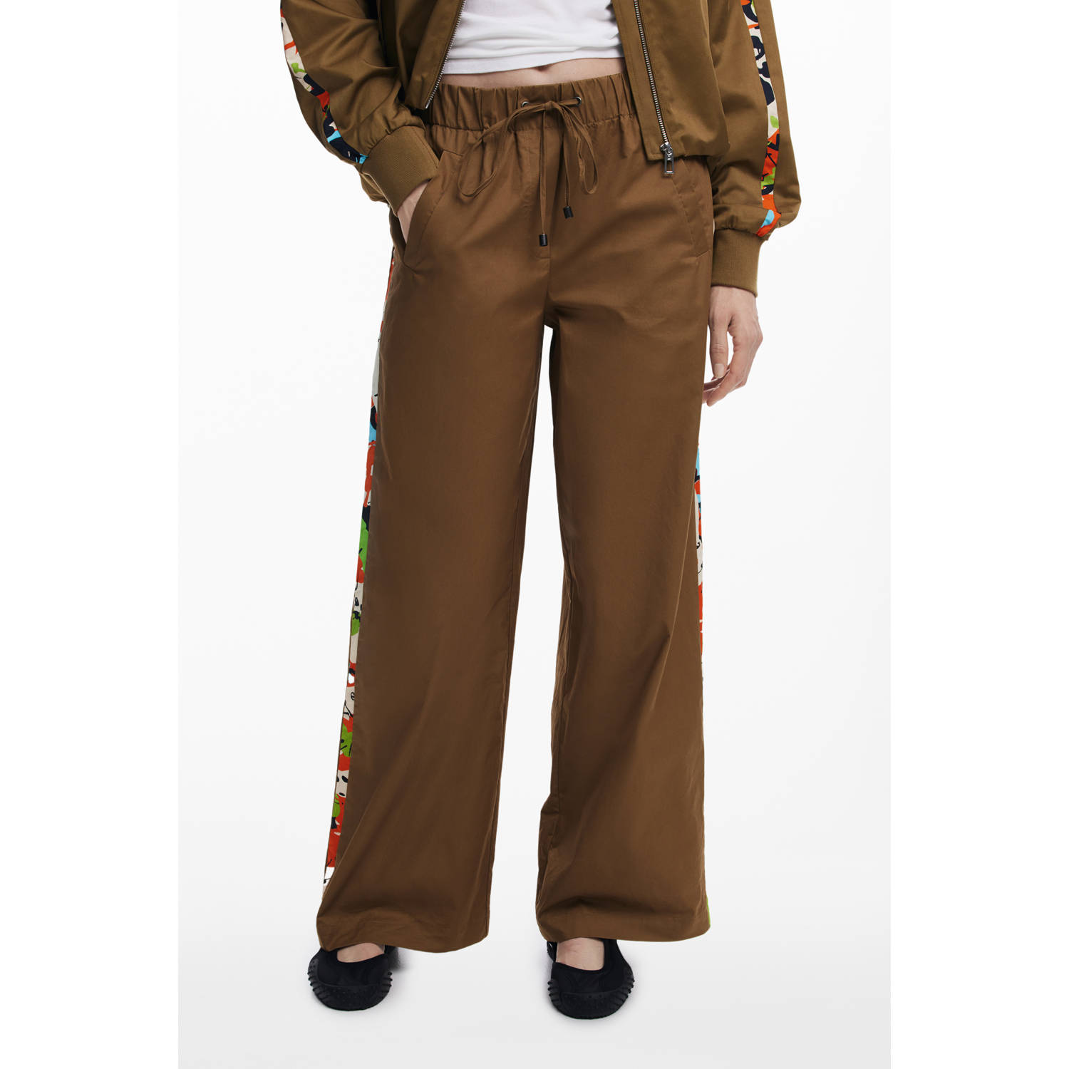 Desigual Katoenen Palace Broek voor Vrouwen Brown Dames