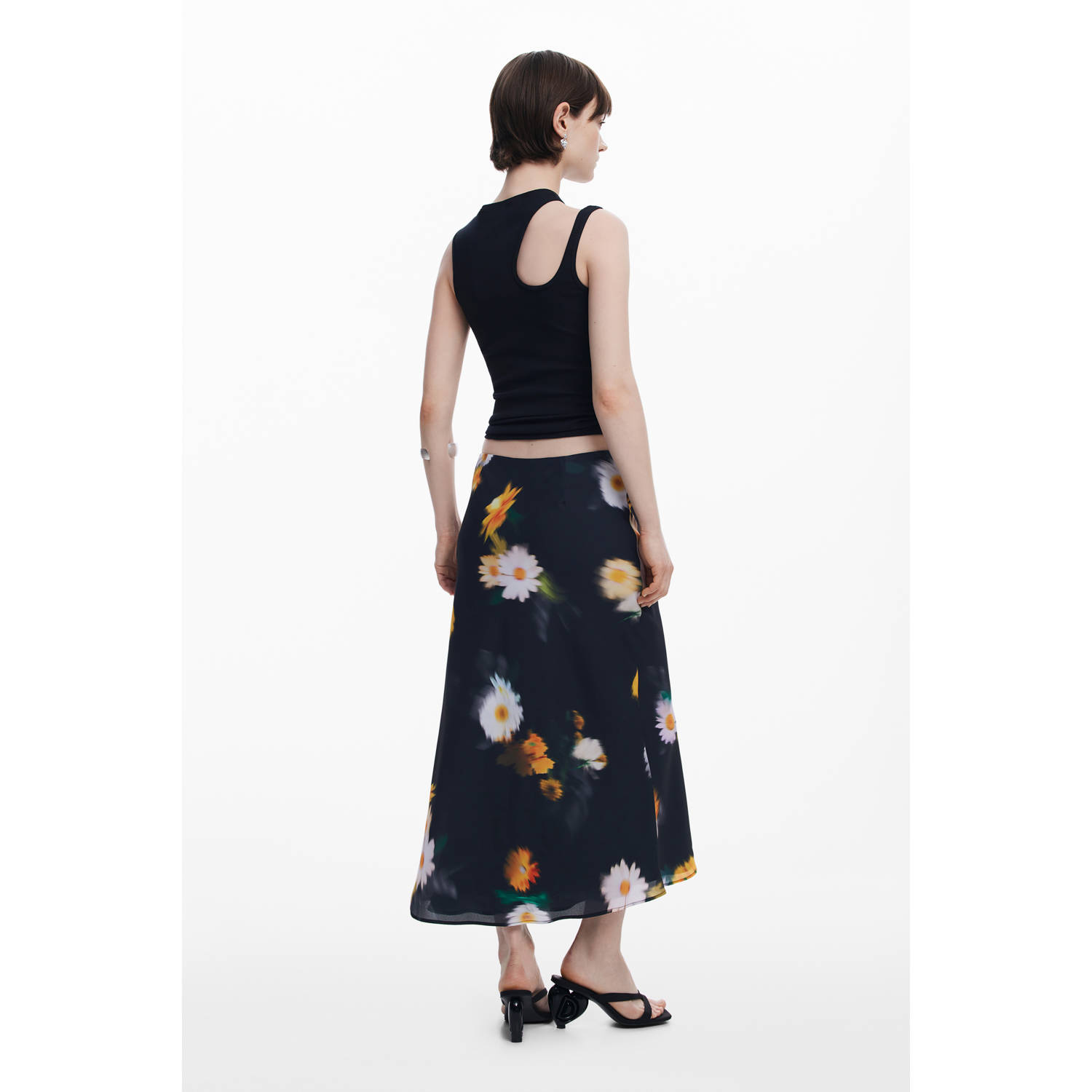 Desigual A-lijn rok zwart