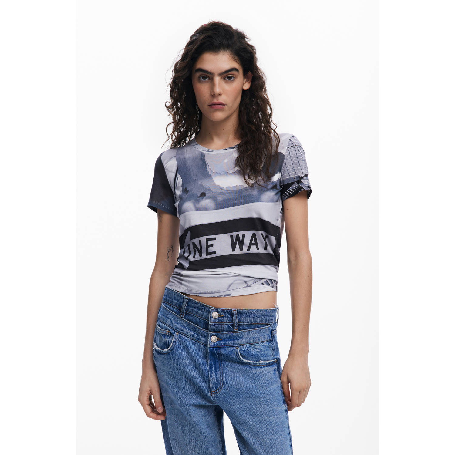 Desigual top grijs