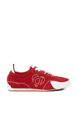 suède sneakers rood