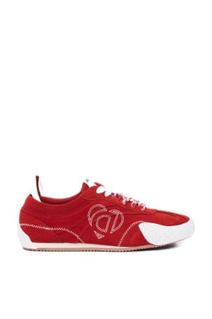 suède sneakers rood