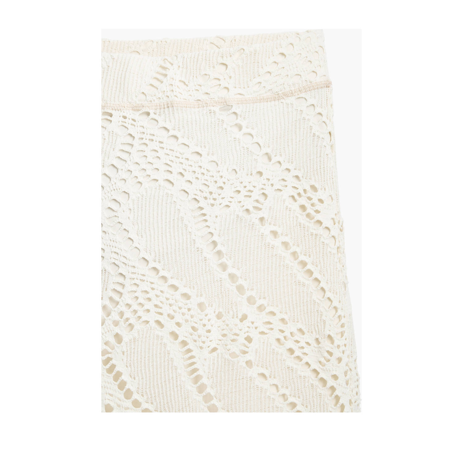 Desigual maxi rok crochet ecru
