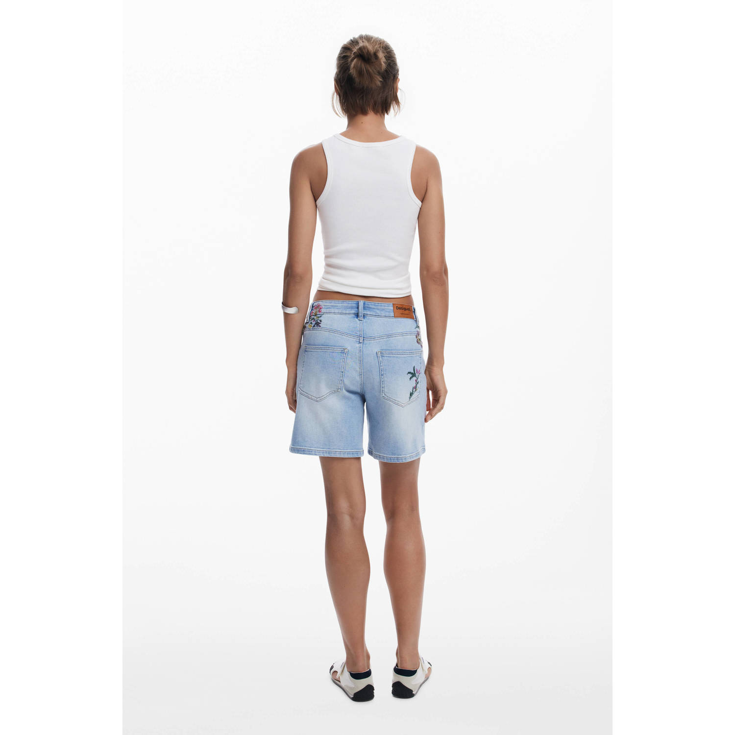 Desigual denim regular waist short light blue denim