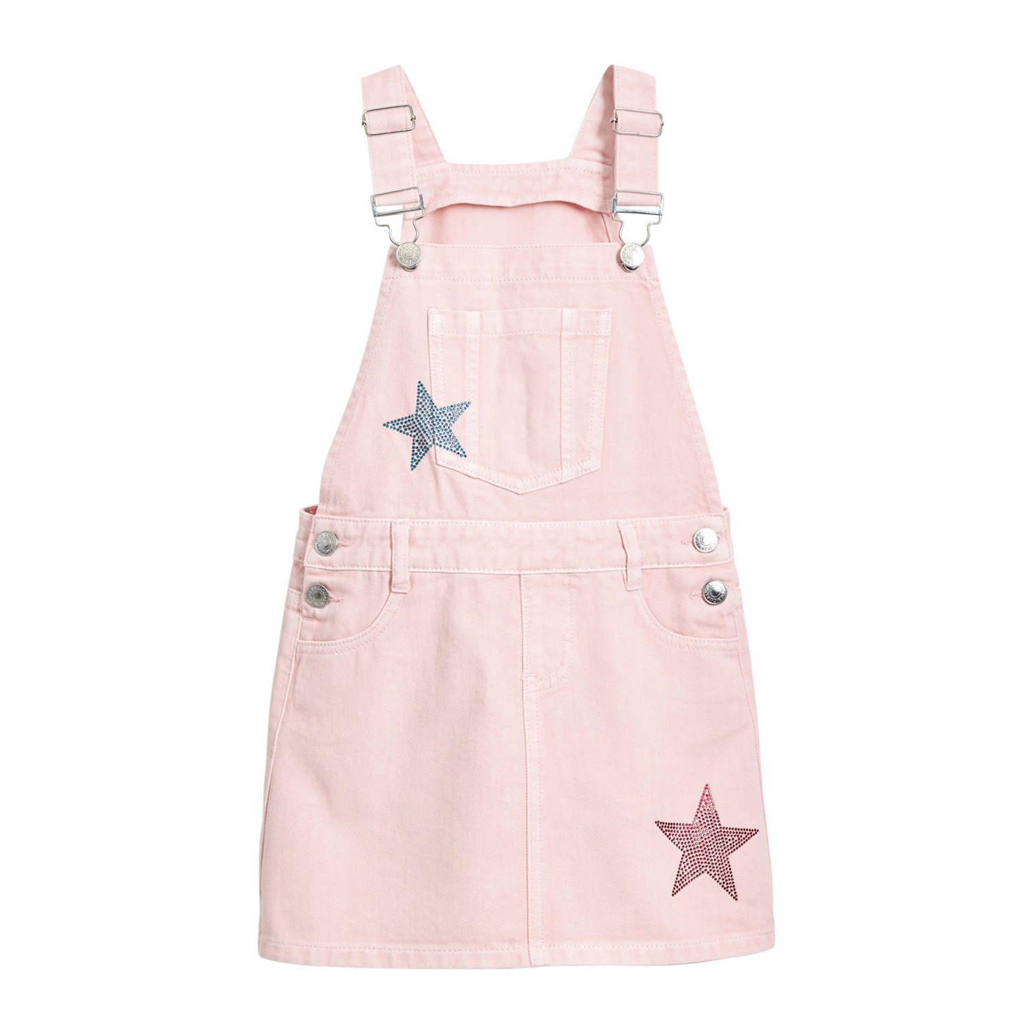 Desigual spijkerjurk met glitter lichtroze