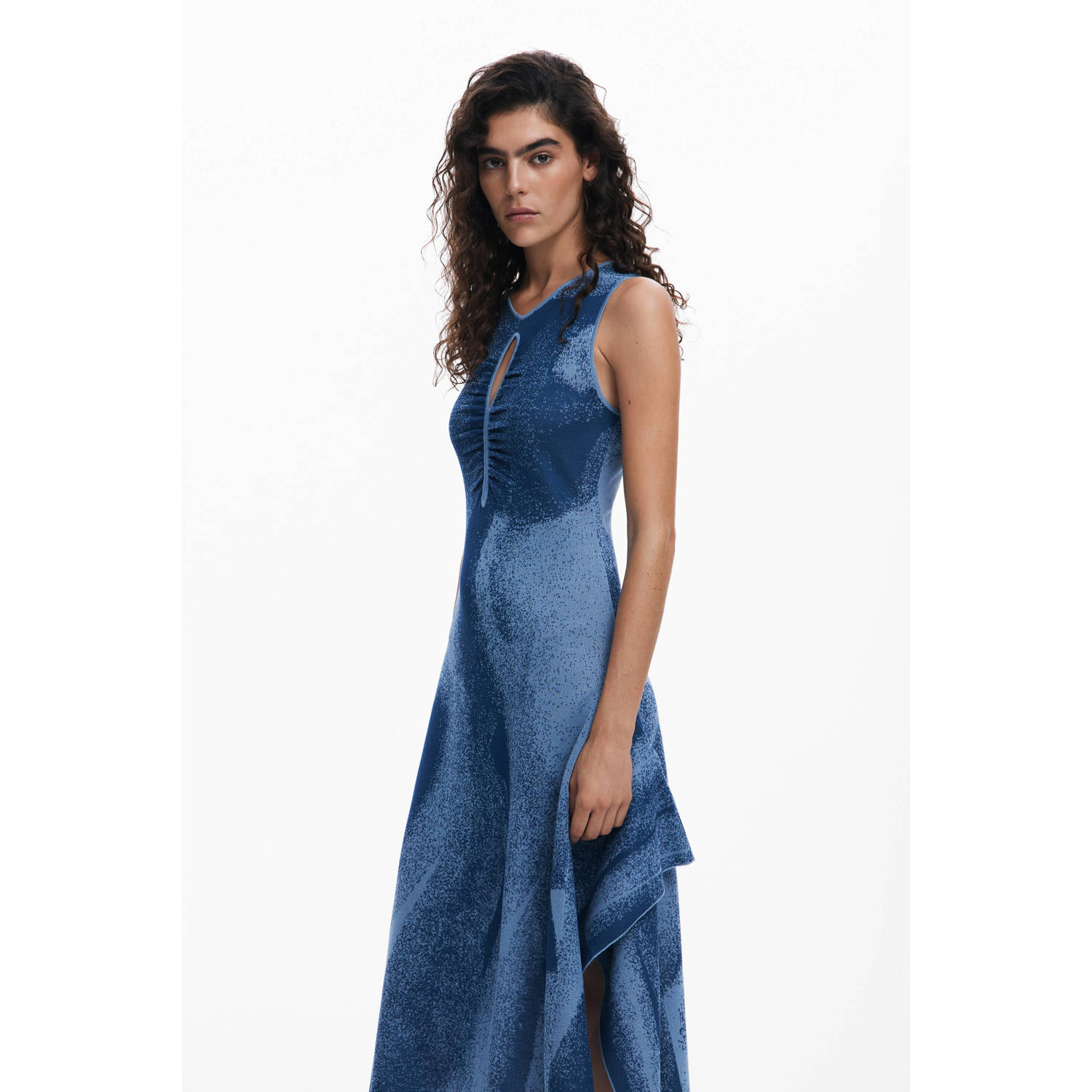 Desigual Lente Zomer Dames Lange Jurkencollectie Blue Dames