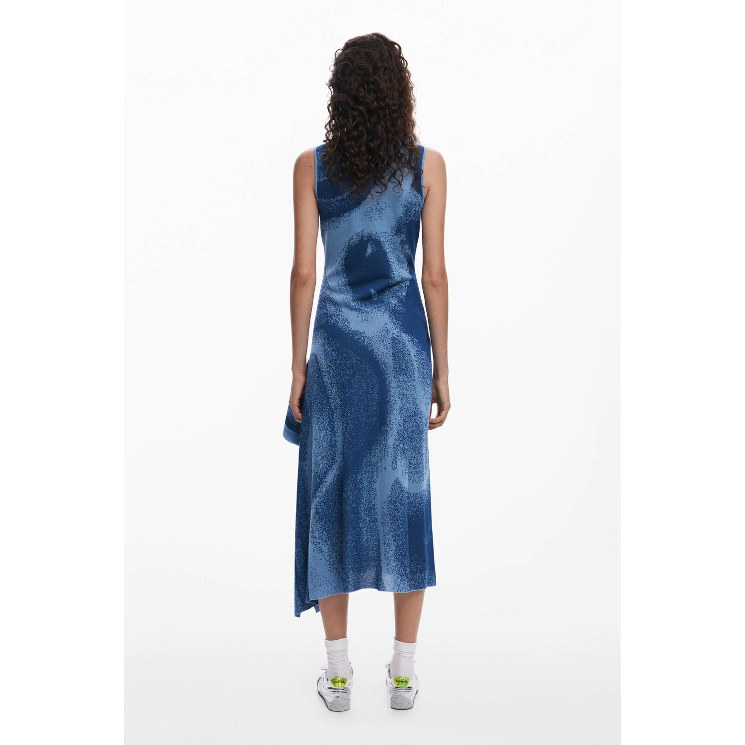 Desigual midi jurk blauw