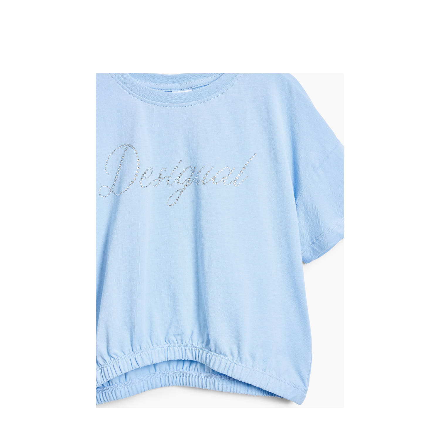 Desigual T-shirt lichtblauw met glitter