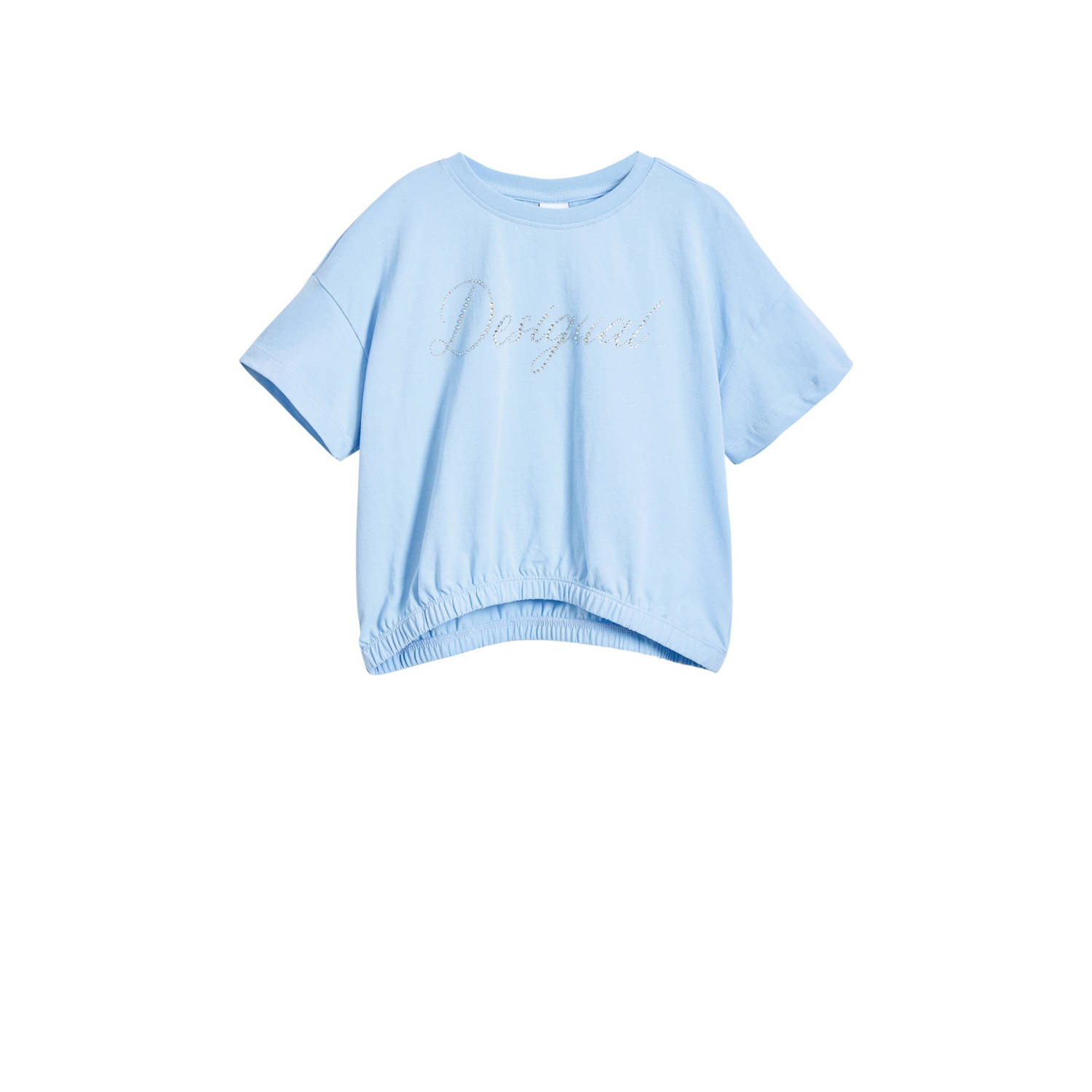 Desigual T-shirt lichtblauw met glitter