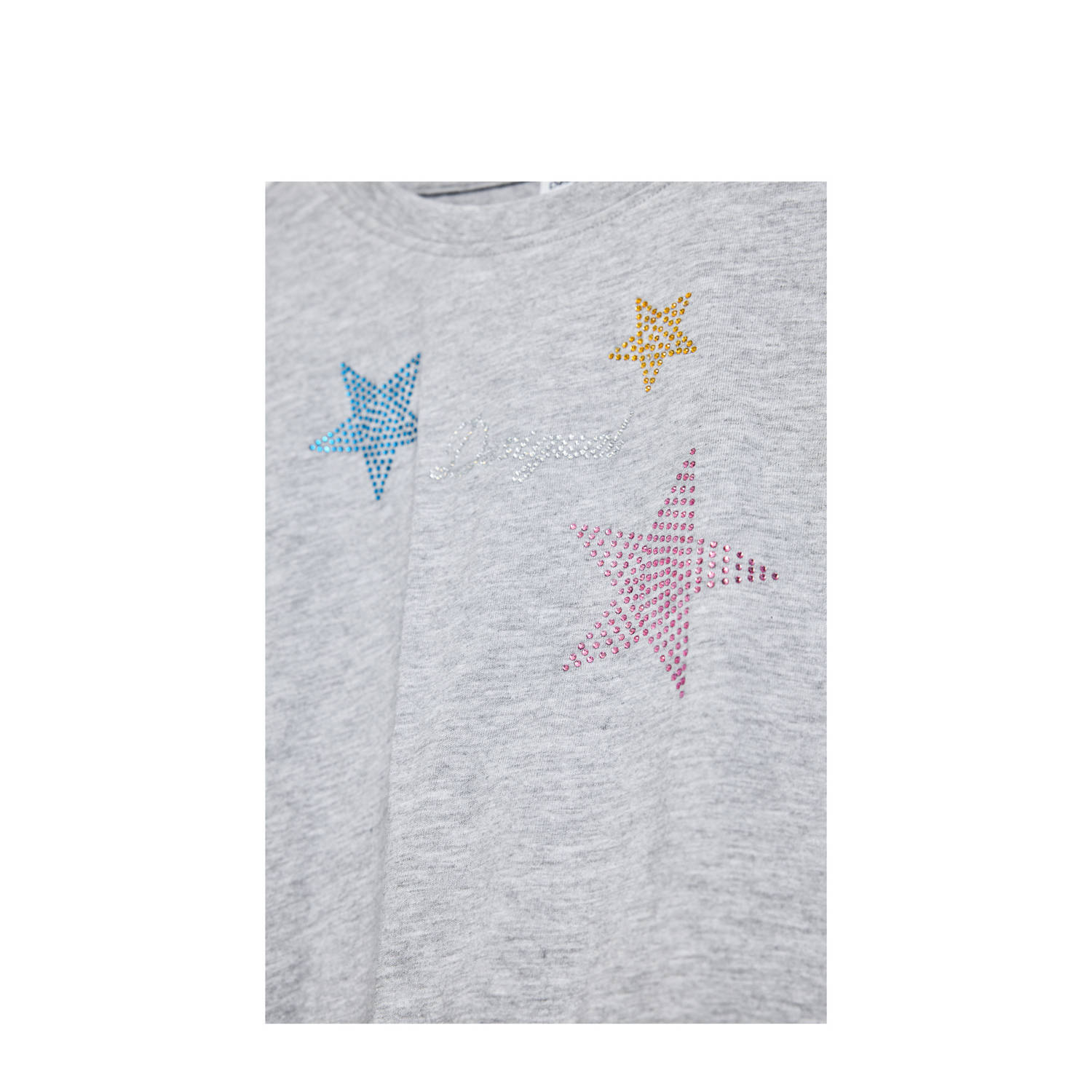 Desigual sweater grijs melange met glitter