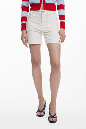 denim regular high waist short ecru