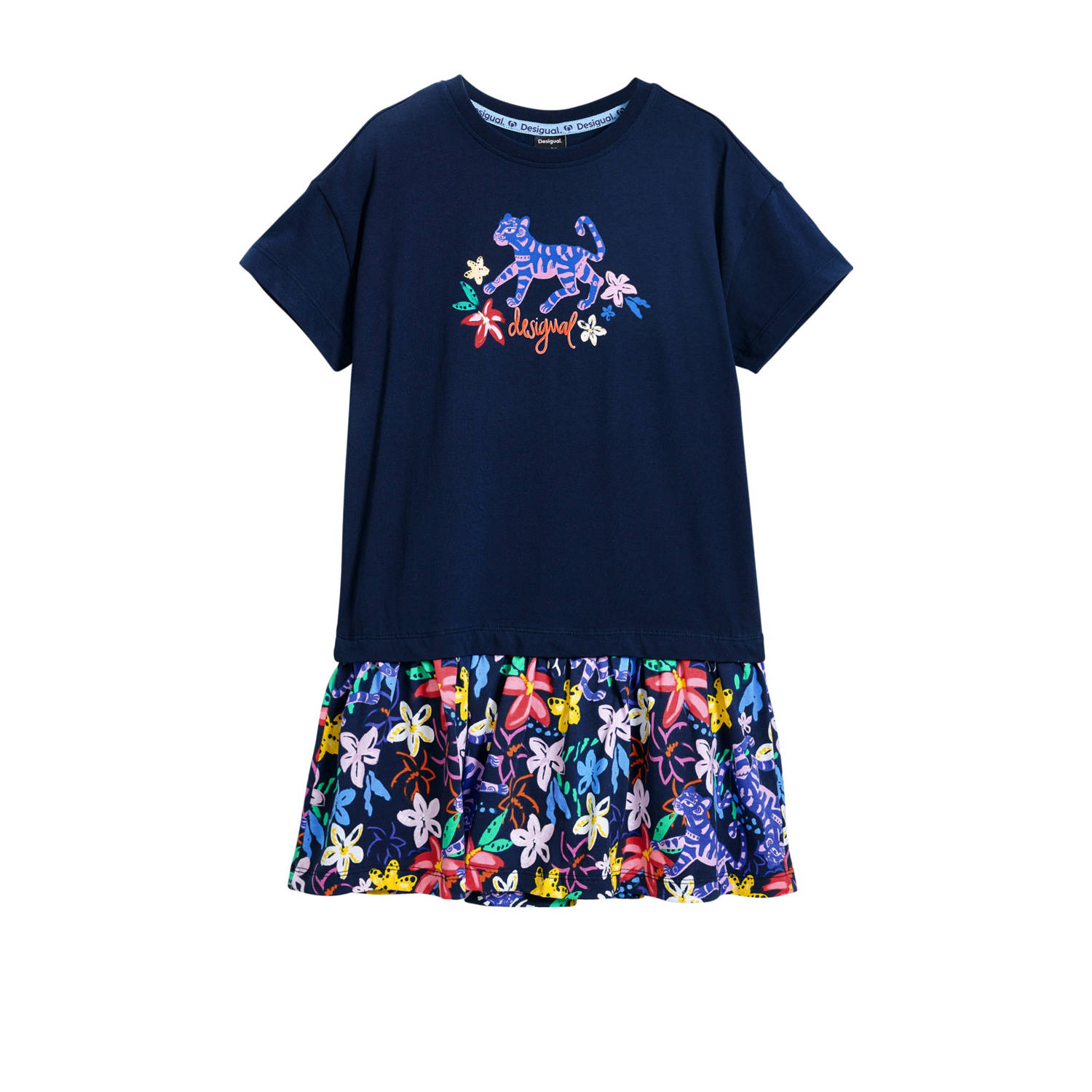 Desigual T-shirtjurk donkerblauw