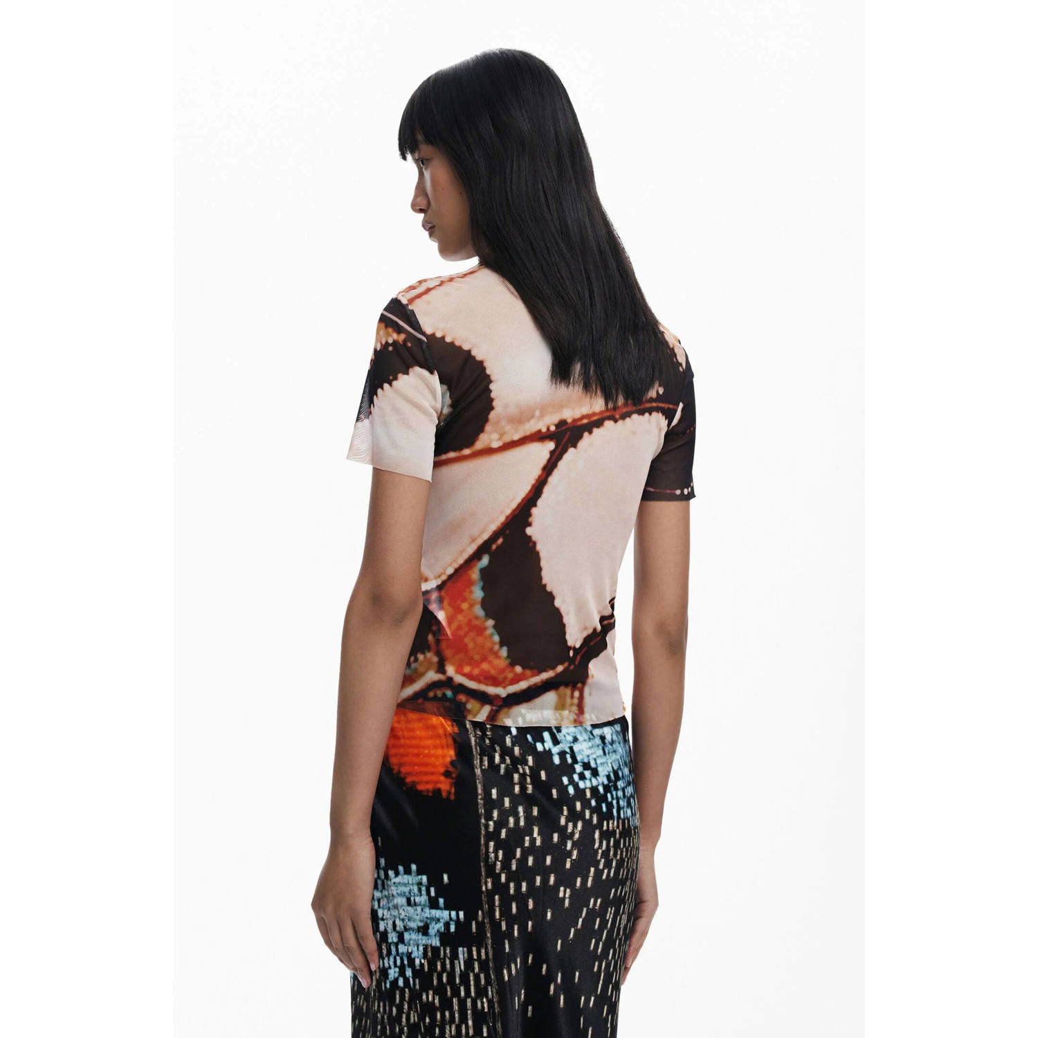 Desigual mesh top multi