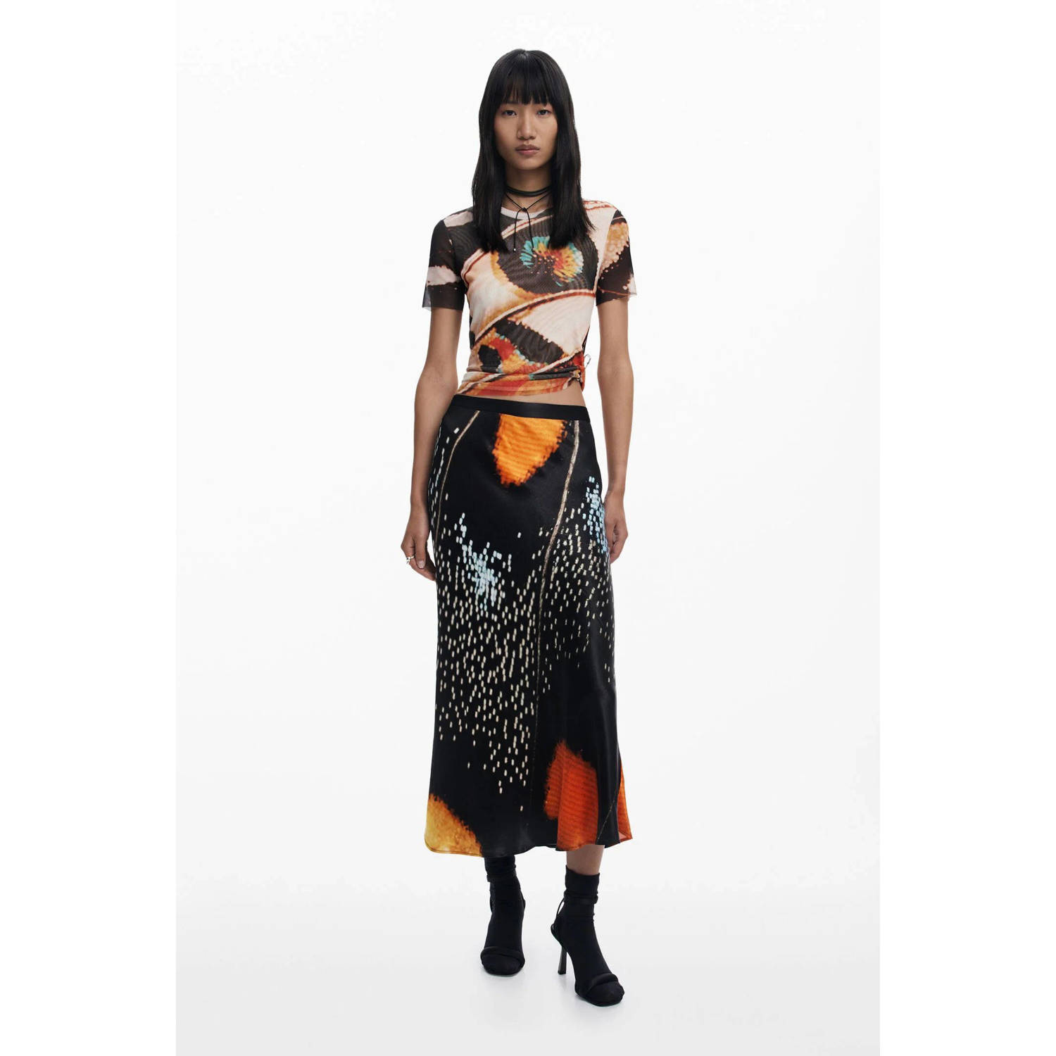 Desigual mesh top multi