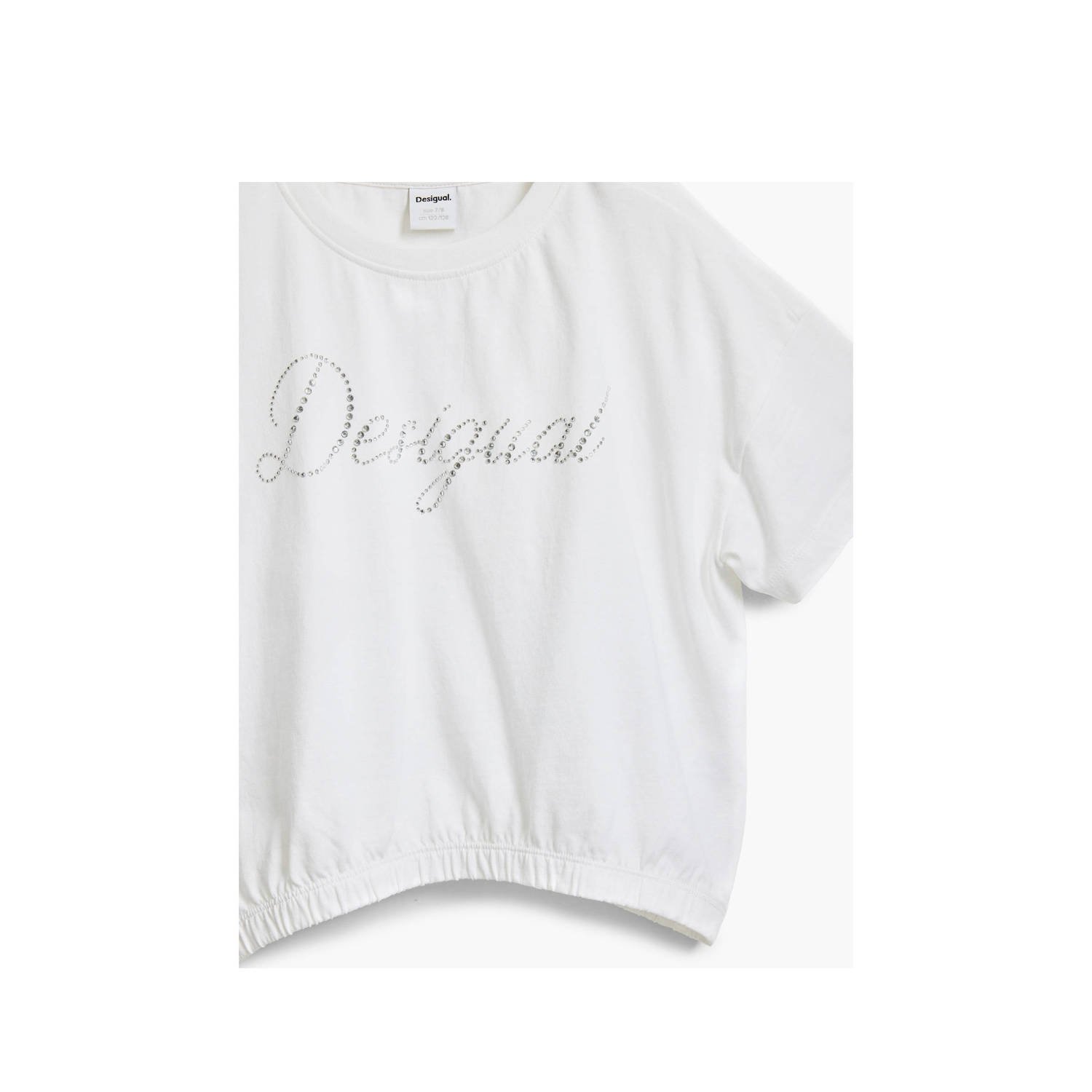 Desigual T-shirt wit met glitter