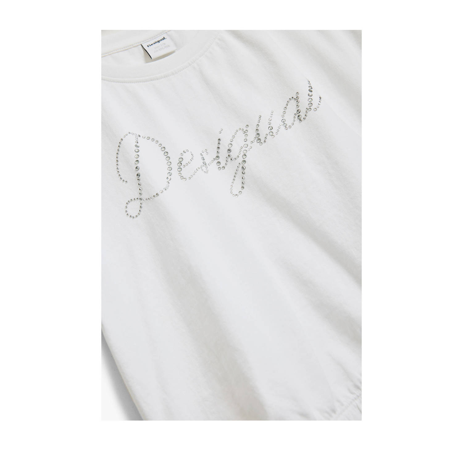 Desigual T-shirt wit met glitter