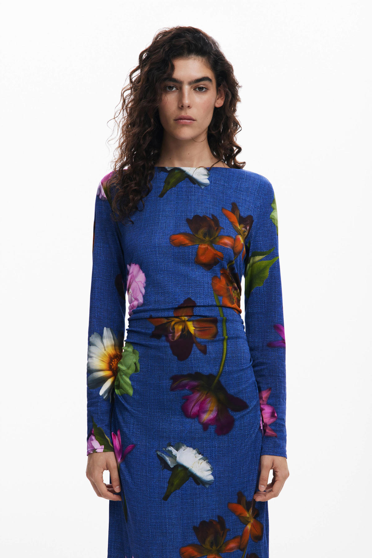 Desigual midi jurk blauw kopen? Morgen in huis wehkamp