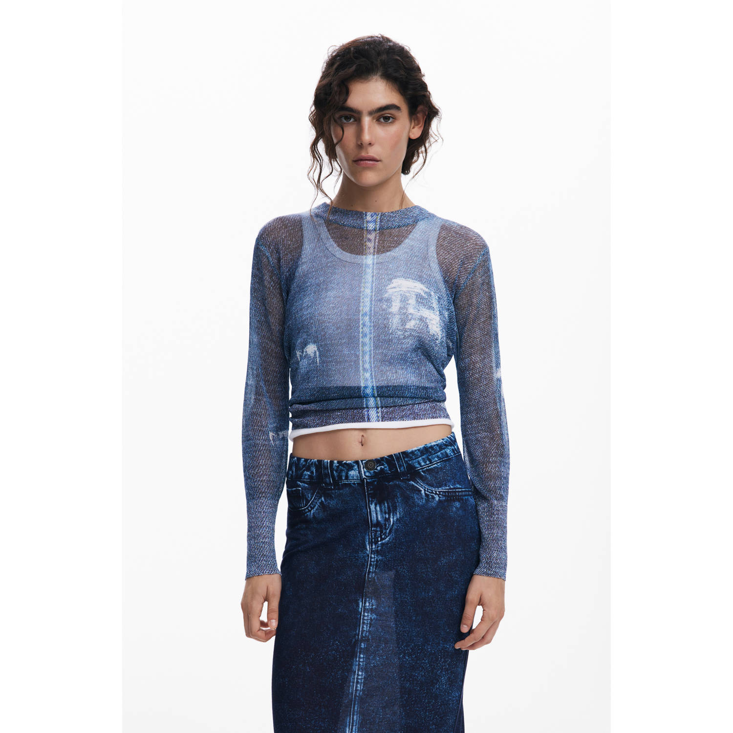 Desigual top blauw