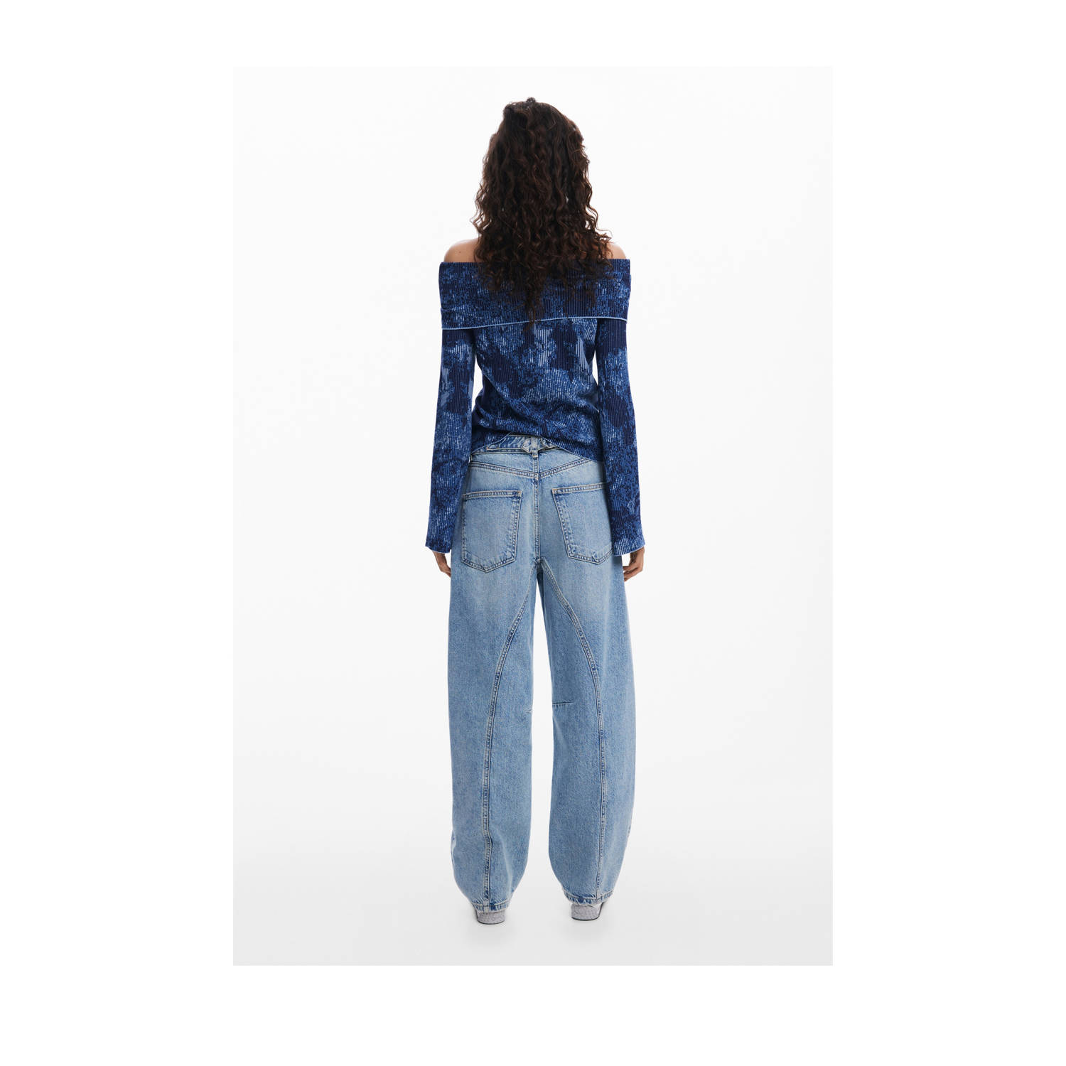 Desigual gebreide trui blauw