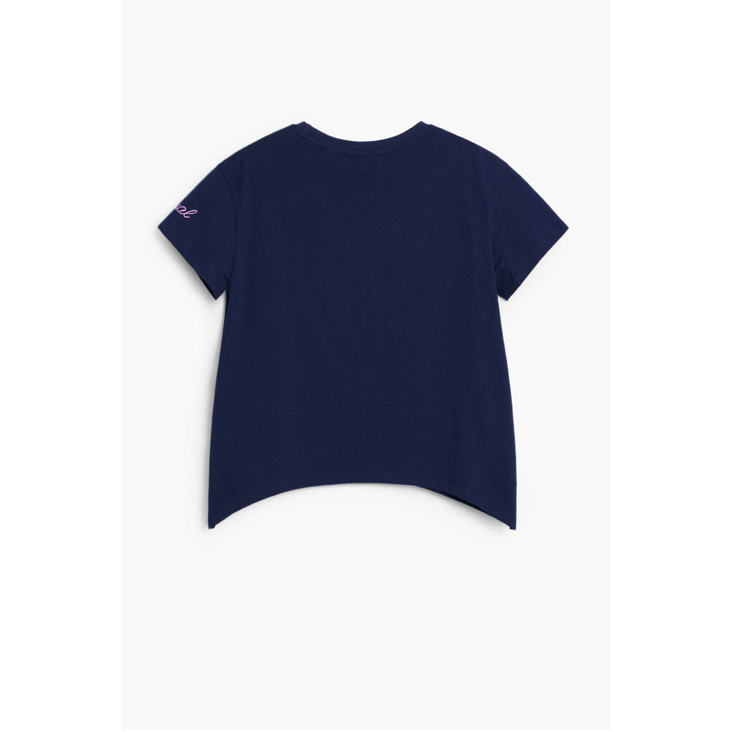 Desigual Lilo & Stitch T-shirt donkerblauw met glitter