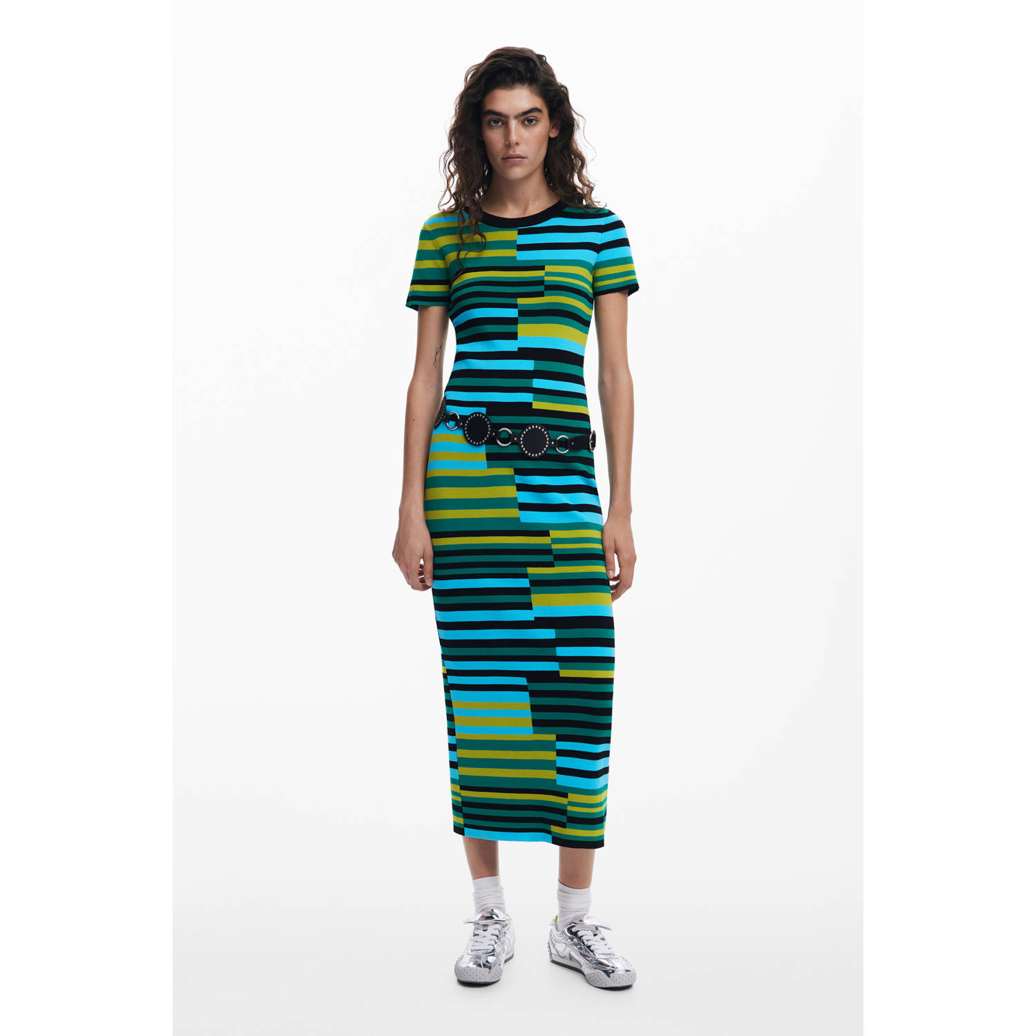 Desigual midi jurk groen