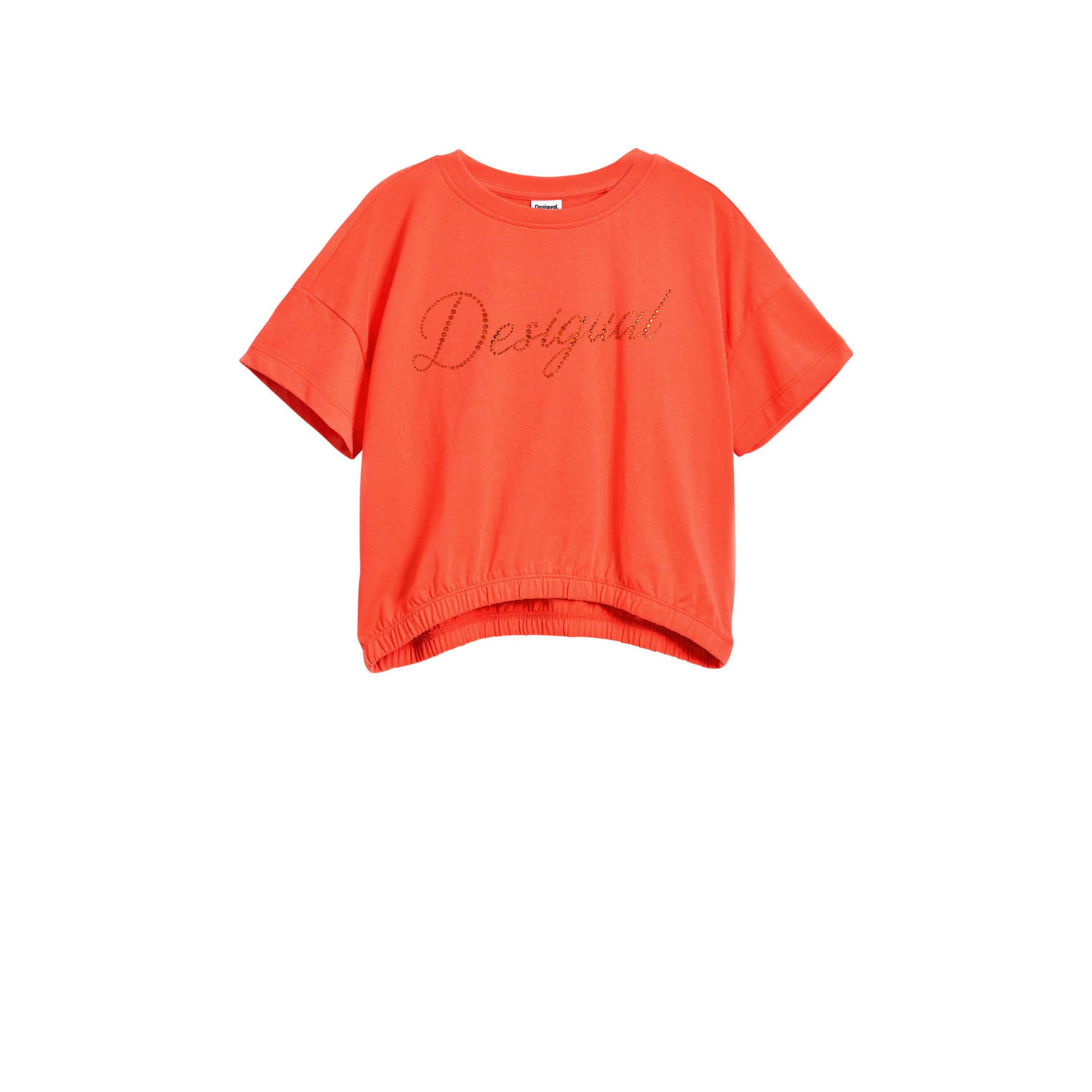Desigual T-shirt rood met glitter