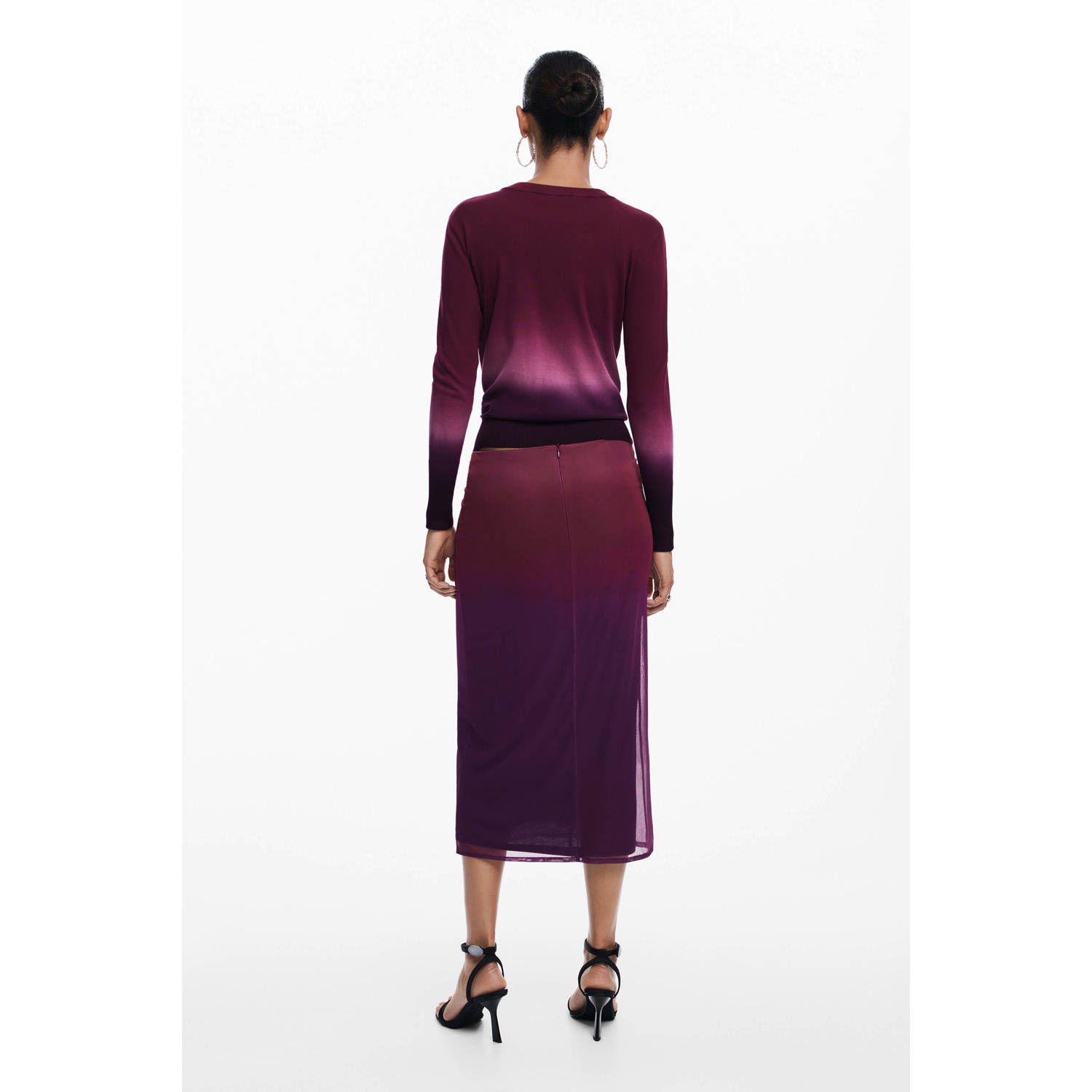 Desigual midi rok rood