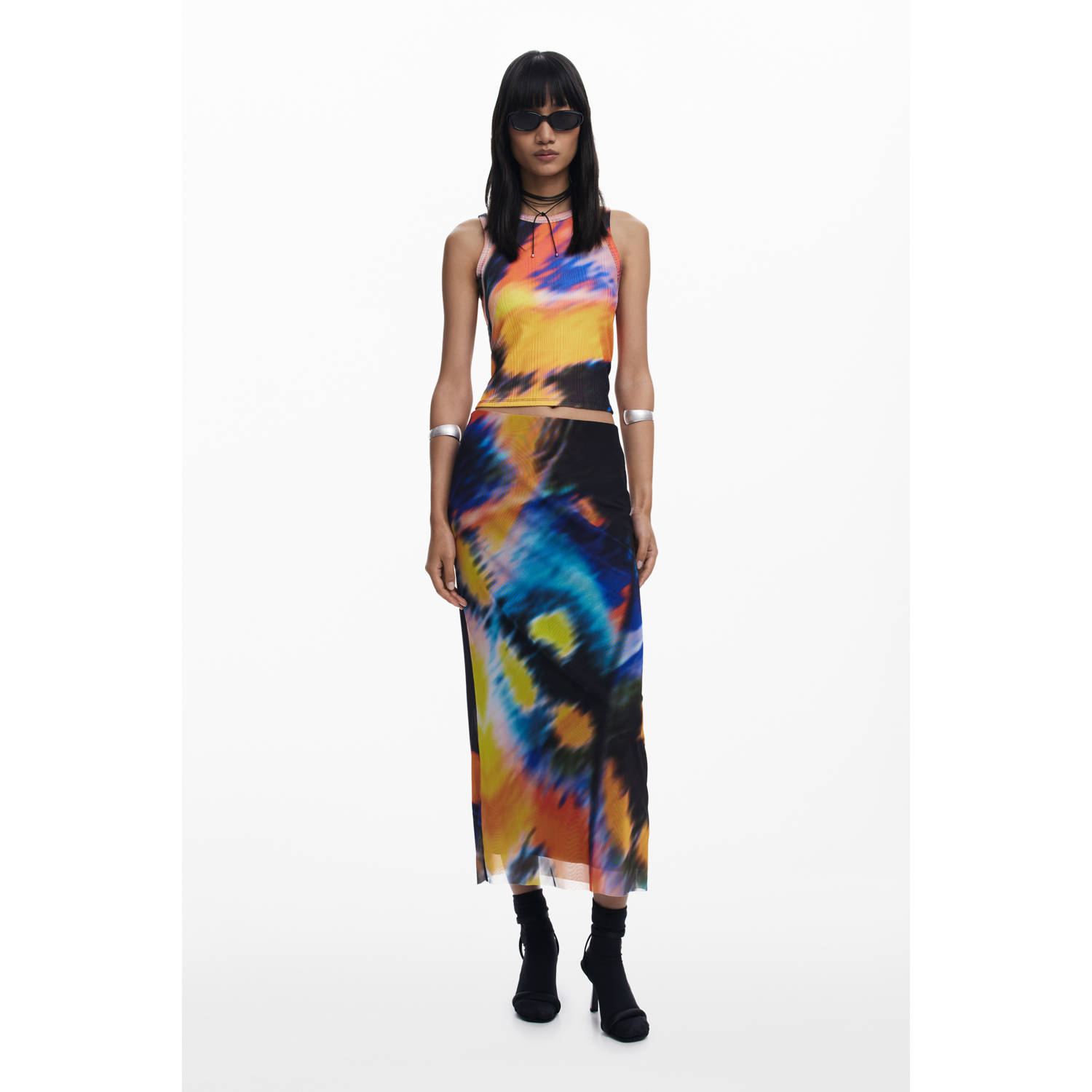 Desigual midi rok multi
