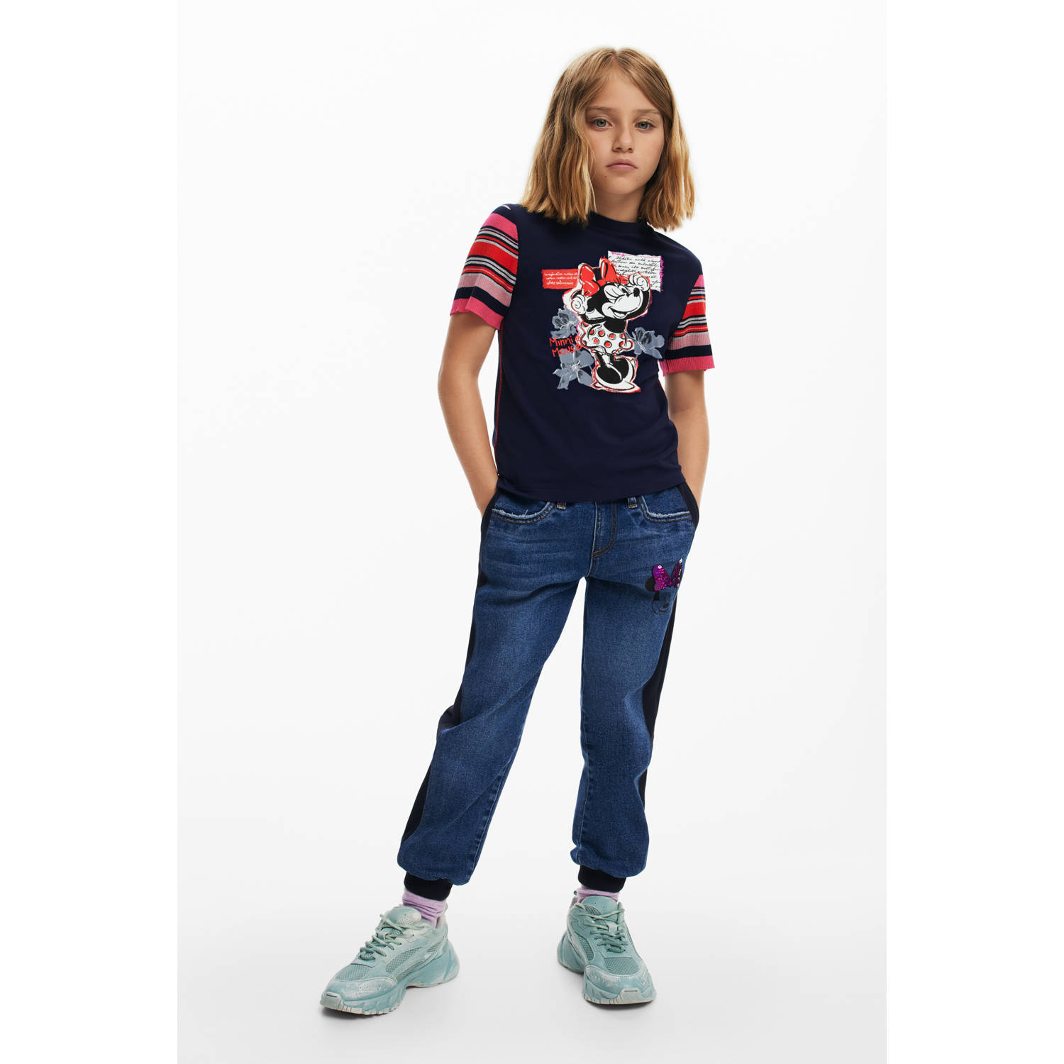 Desigual Minnie Mouse T-shirt donkerblauw