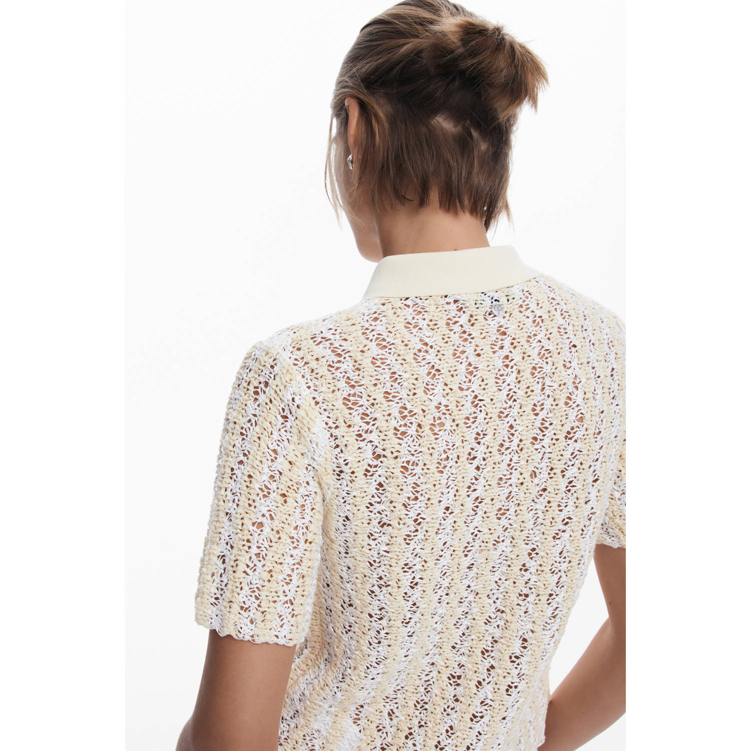 Desigual gehaakte top ecru