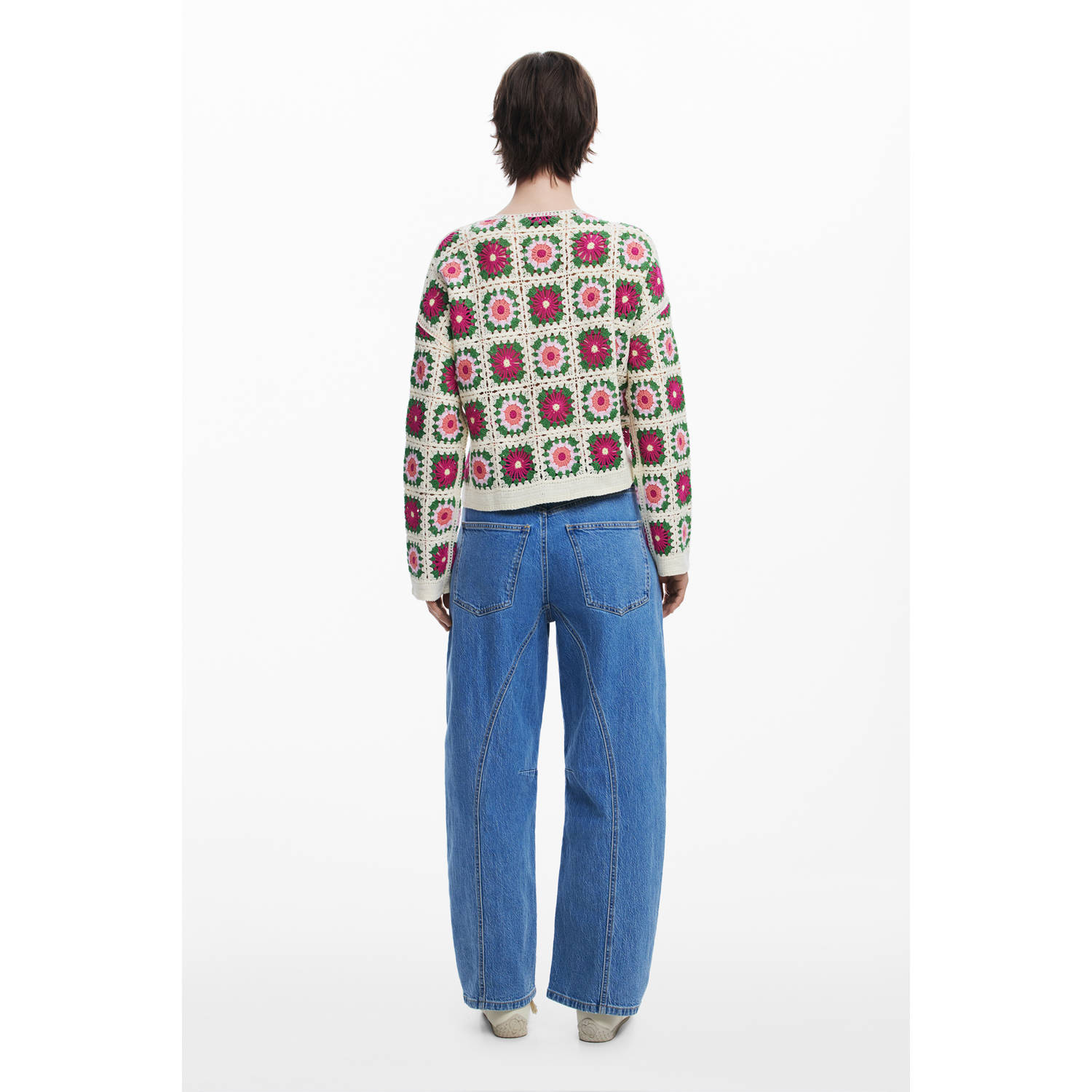 Desigual gebreid vest ecru
