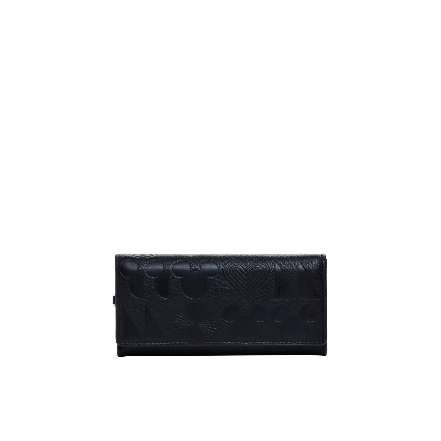 Desigual Zwarte Grote Damesportemonnee Lente Zomer Collectie Black Heren