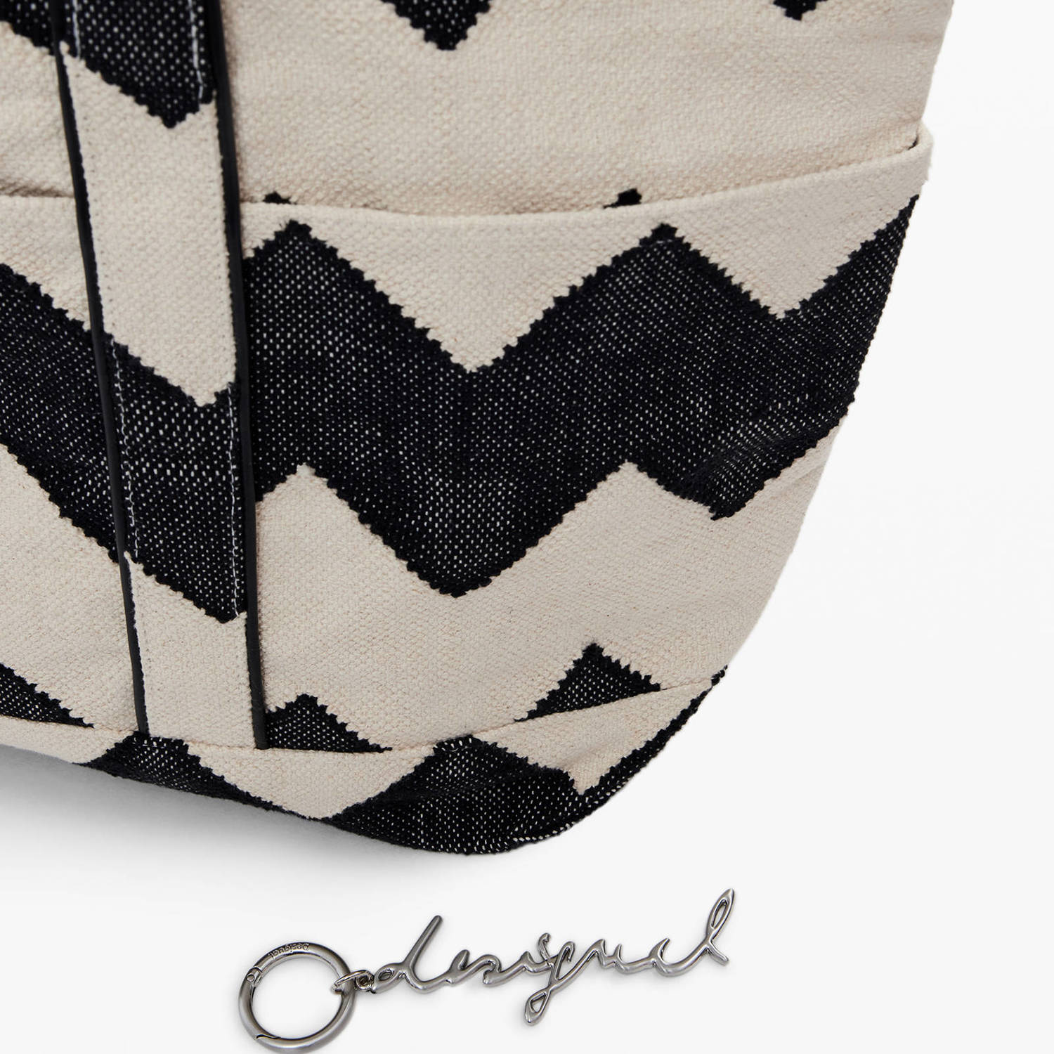 Desigual shopper zwart ecru