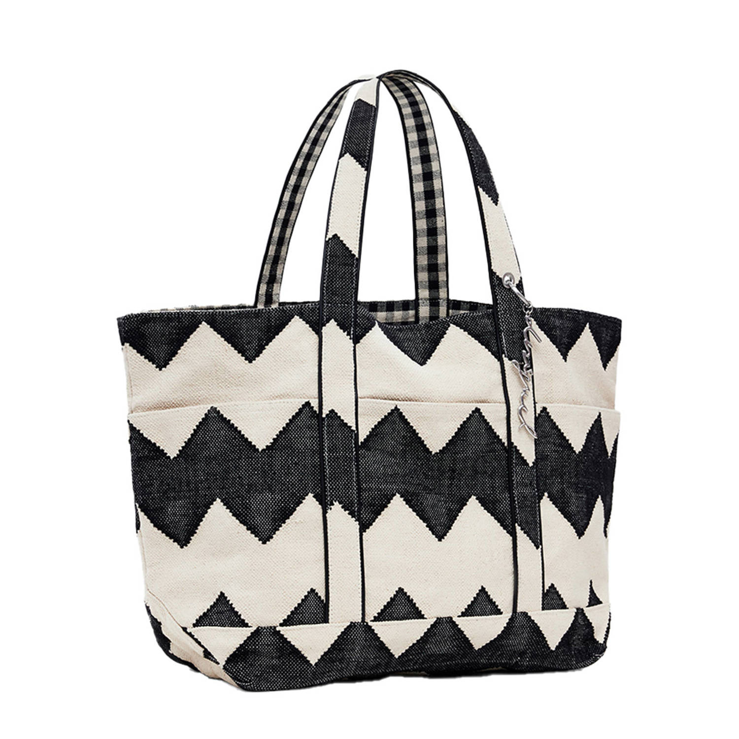 Desigual shopper zwart ecru