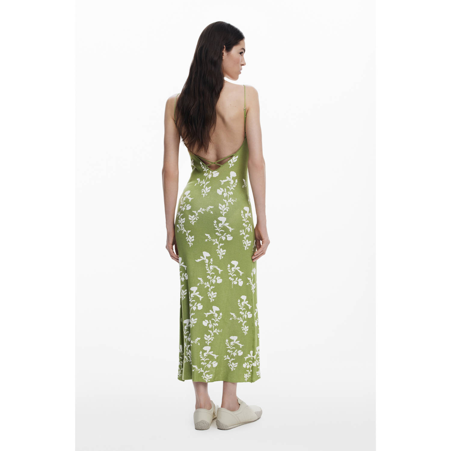 Desigual midi jurk gehaakt groen