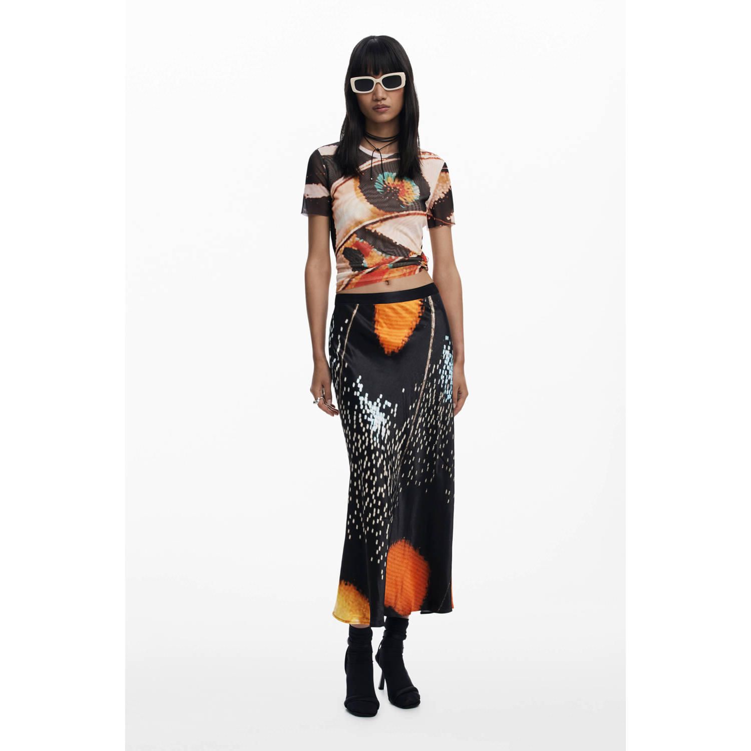 Desigual midi rok multi