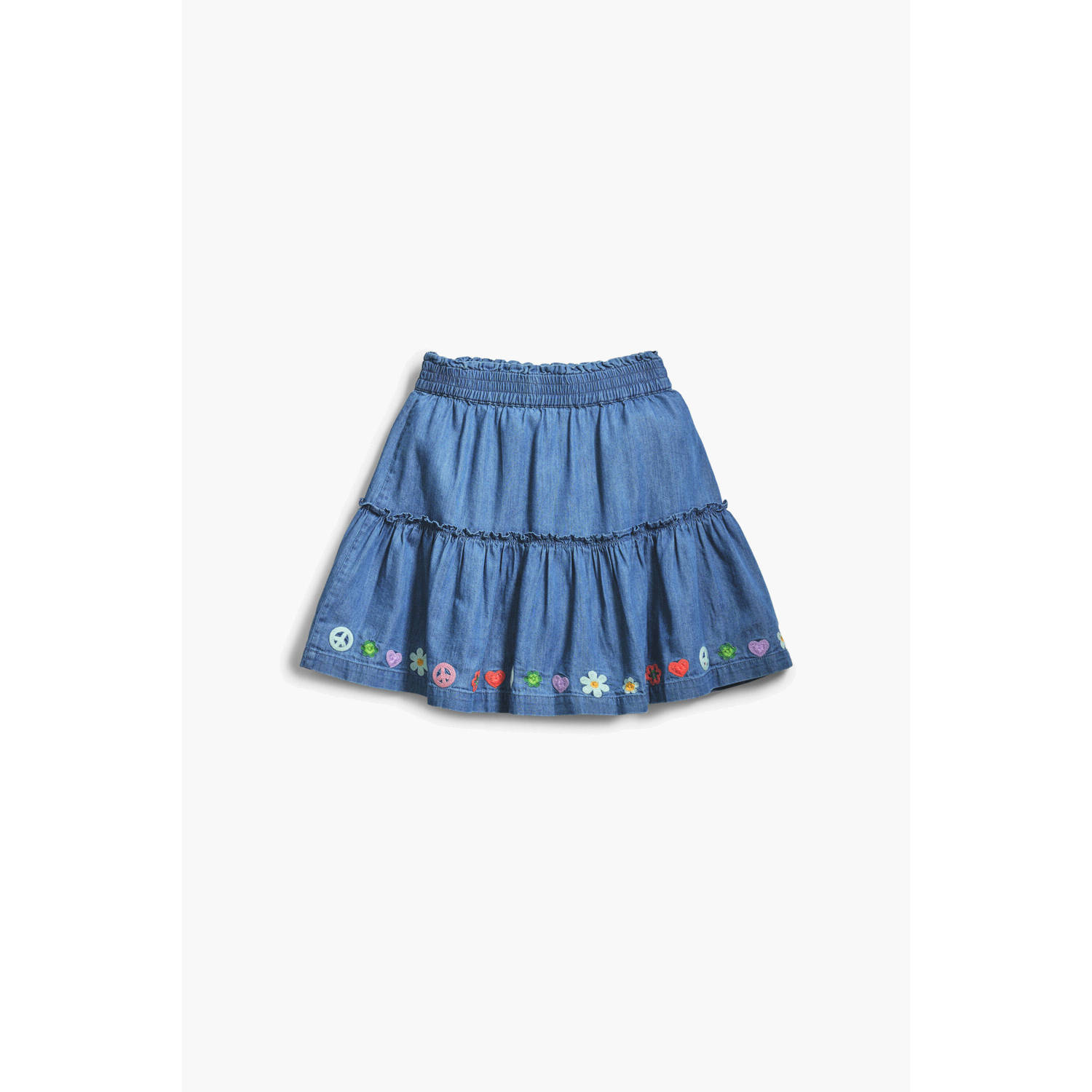 Desigual strokenrok medium blue denim