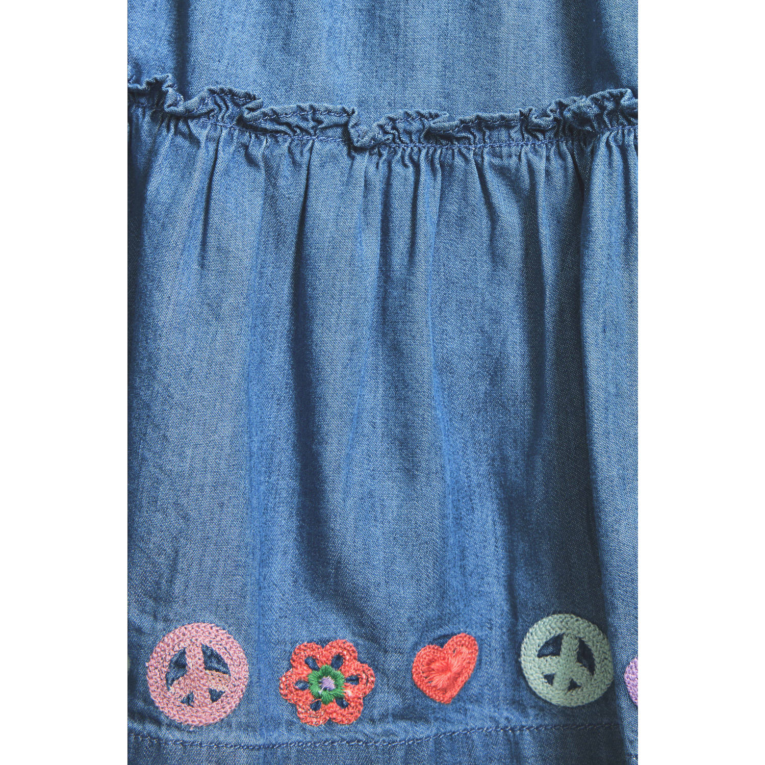 Desigual strokenrok medium blue denim