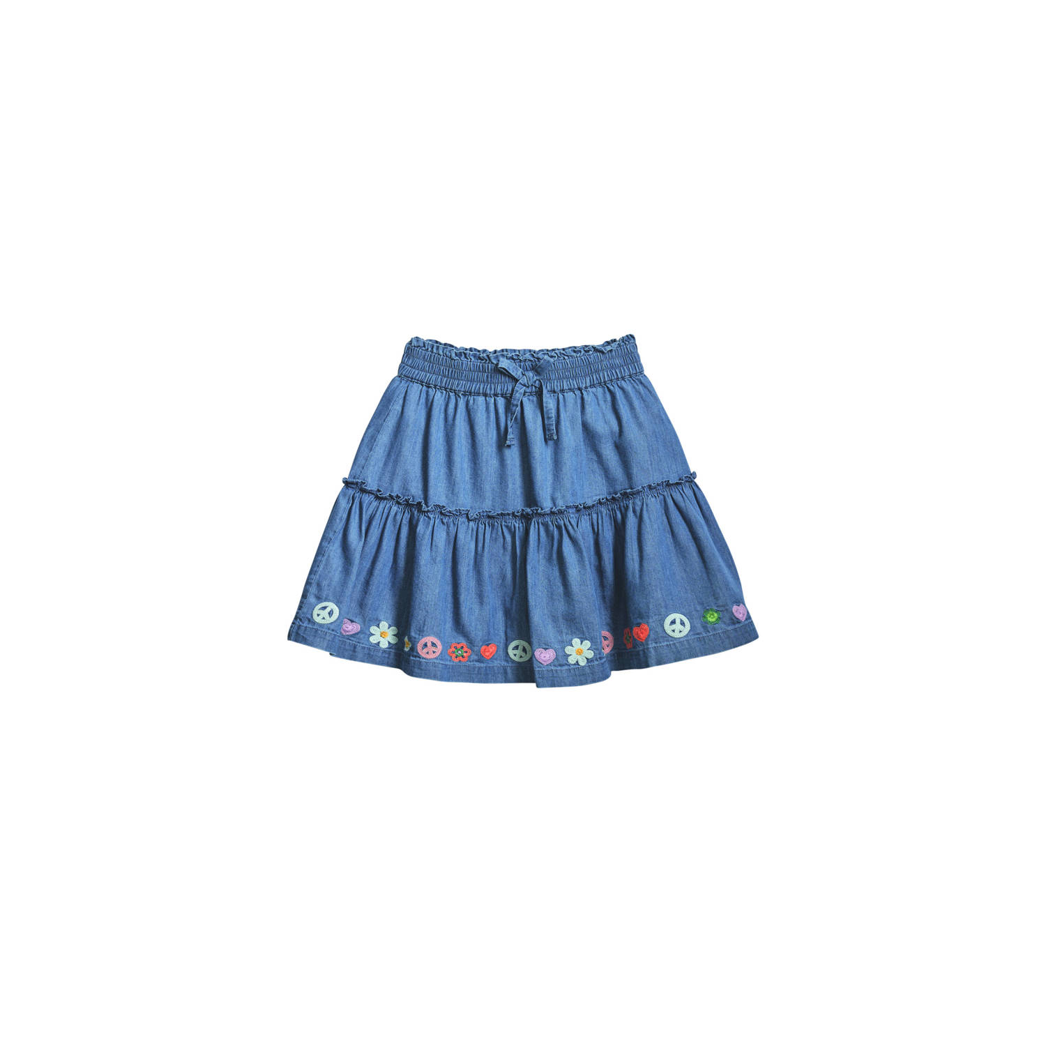 Desigual strokenrok medium blue denim