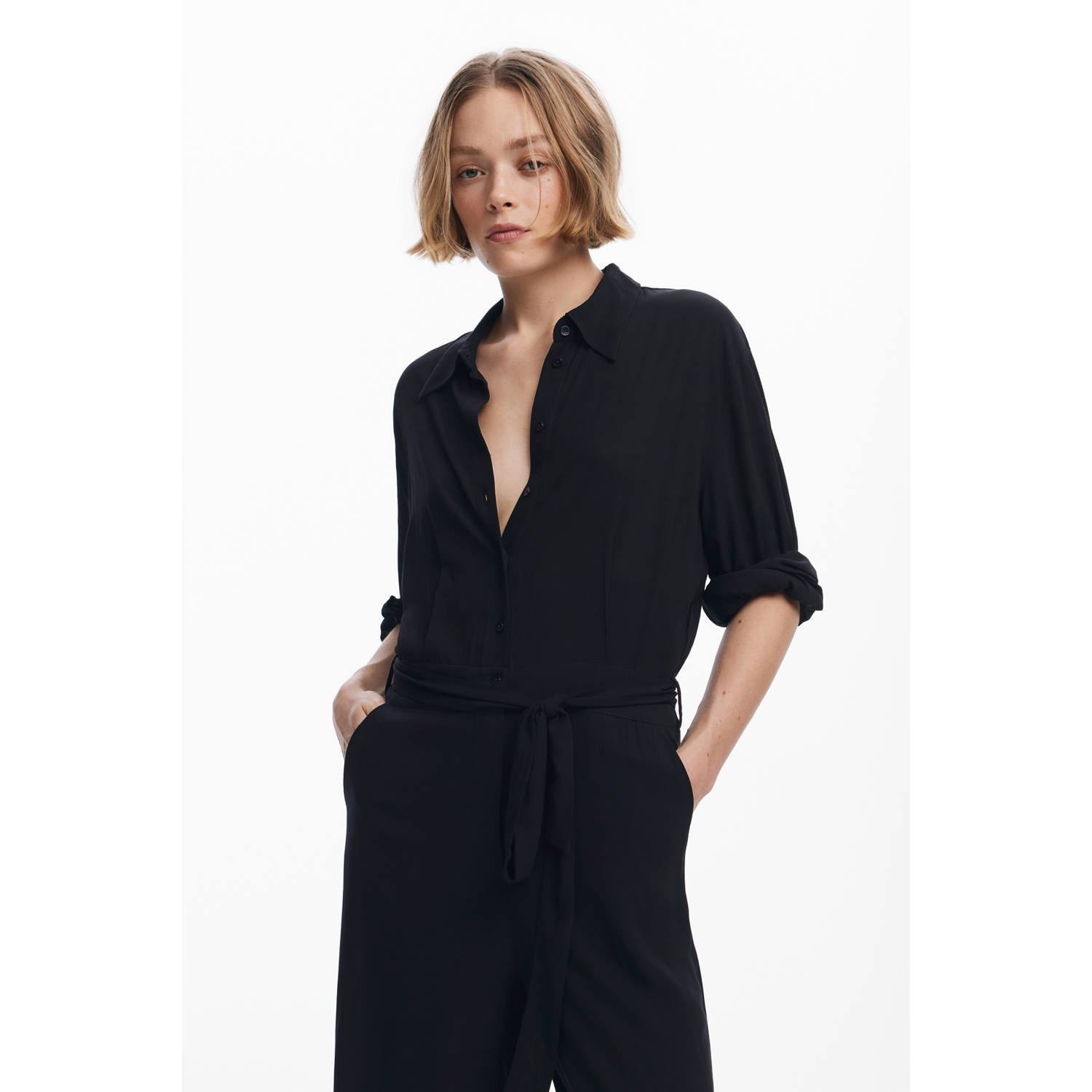 Desigual wide leg jumpsuit zwart