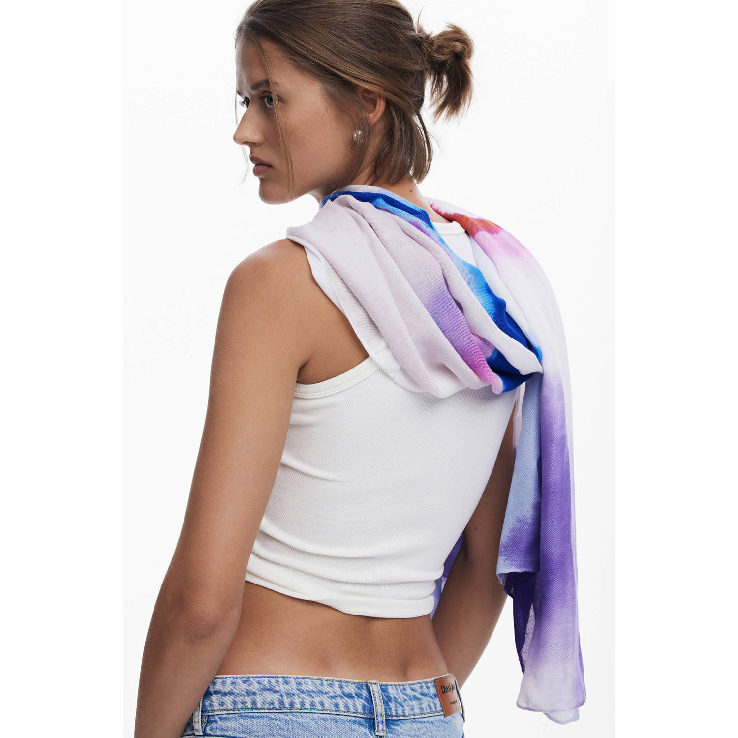 Desigual sjaal met all over print paars