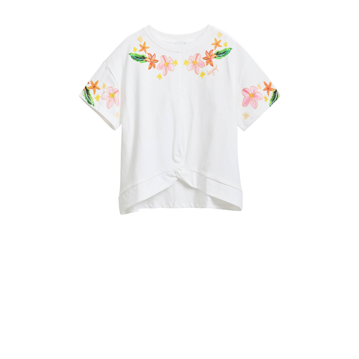 Desigual T-shirt wit met glitter