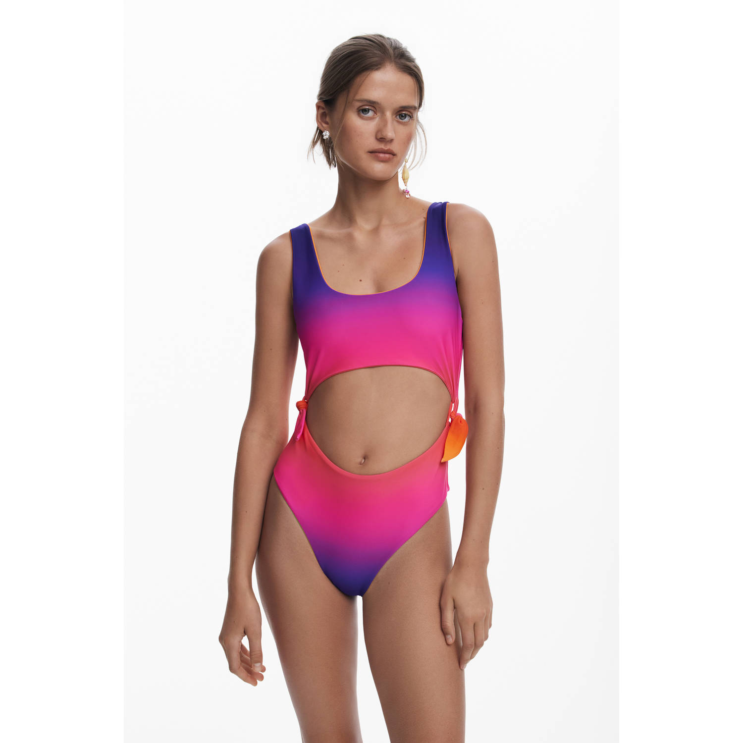 Desigual cut-out badpak roze paars