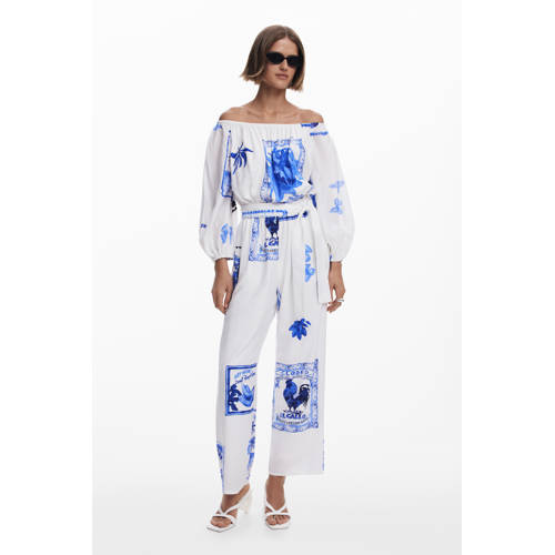 Desigual wide leg jumpsuit wit afbeelding