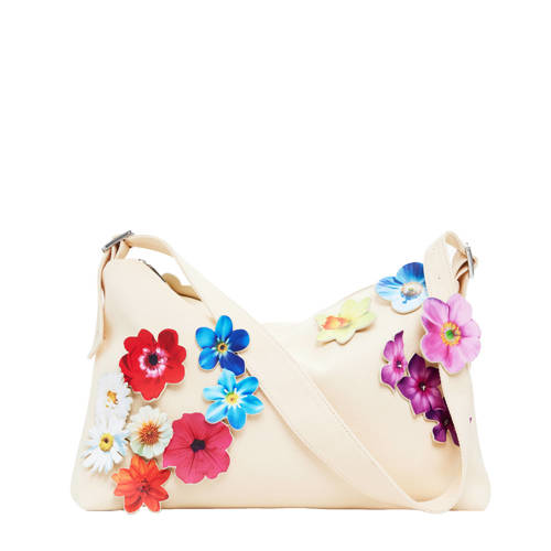 Desigual crossbody tas met bloemen beige afbeelding